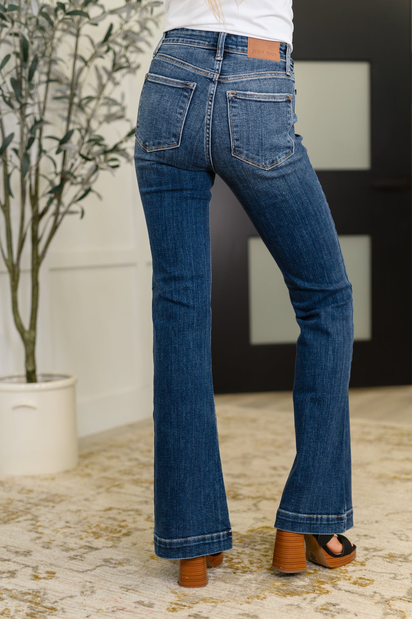 Bonnie High Waist Trouser Flare at Curbside Boutique