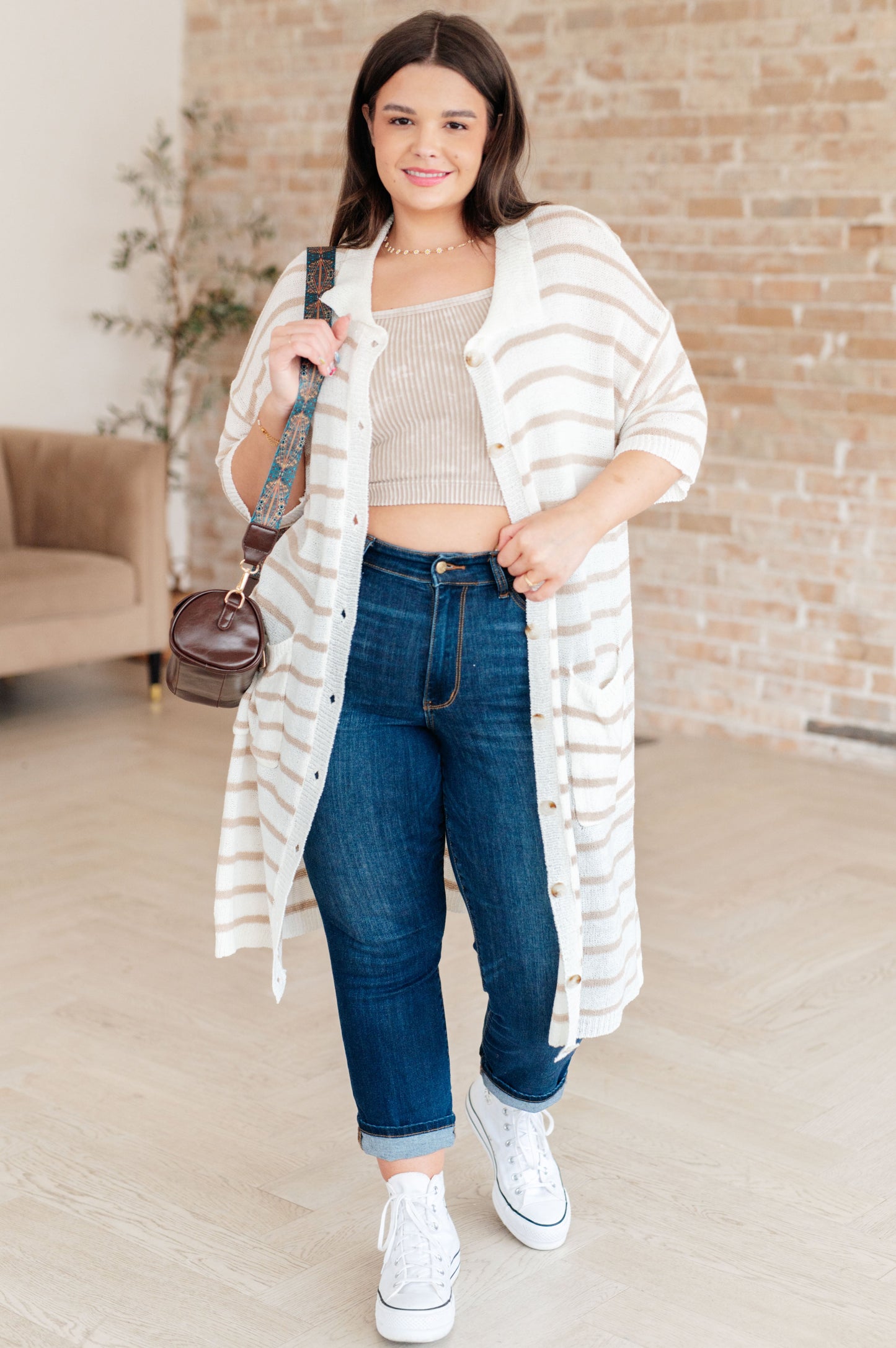 Easy Street Striped Dress at Curbside Boutique