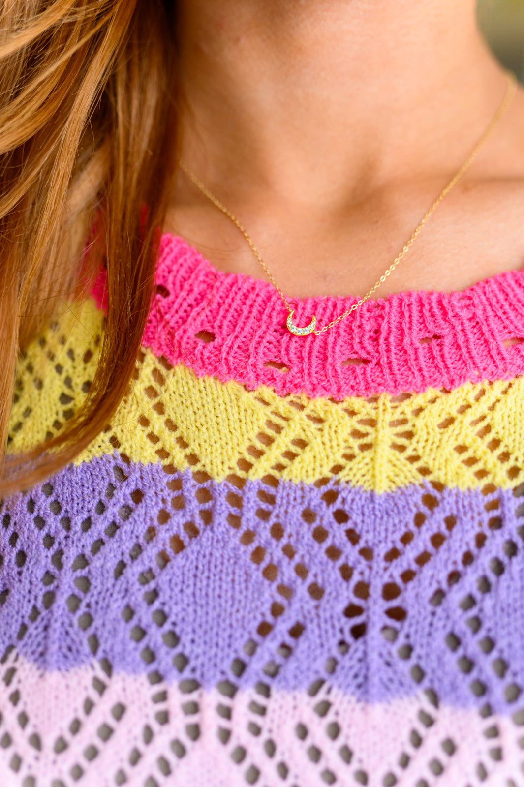 Over the Moon Necklace at Curbside Boutique