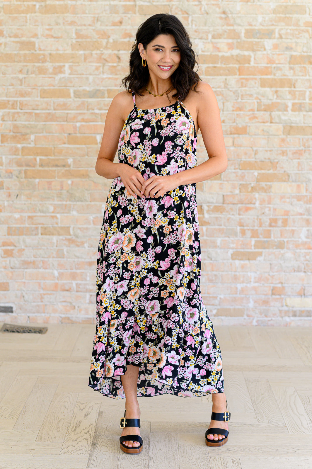 Sunny Side of Life Halter Top Dress at Curbside Boutique