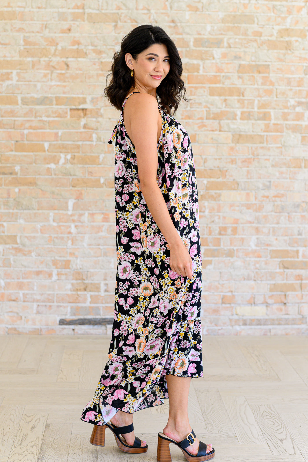 Sunny Side of Life Halter Top Dress at Curbside Boutique