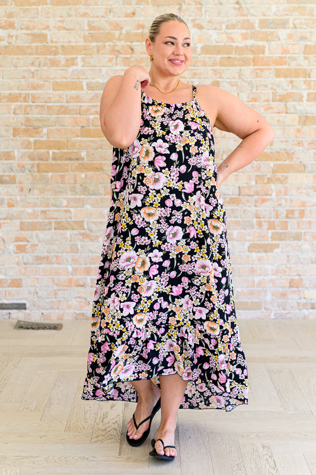 Sunny Side of Life Halter Top Dress at Curbside Boutique