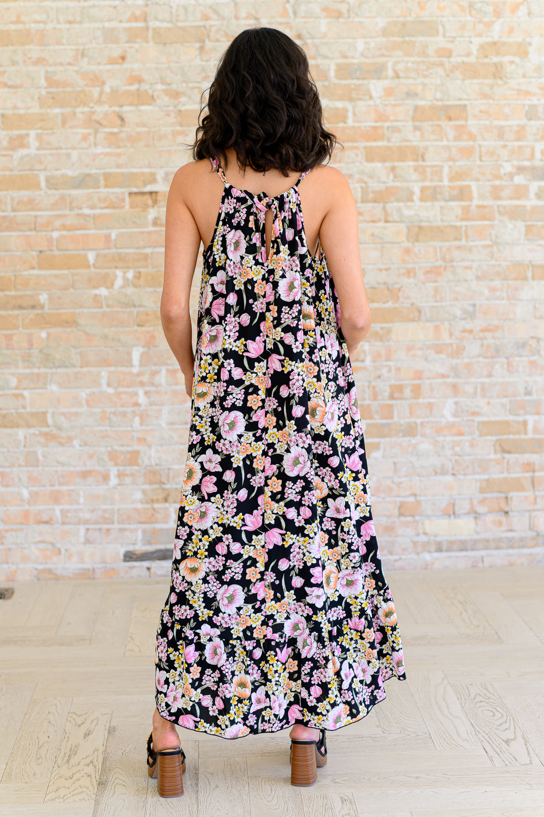 Sunny Side of Life Halter Top Dress at Curbside Boutique