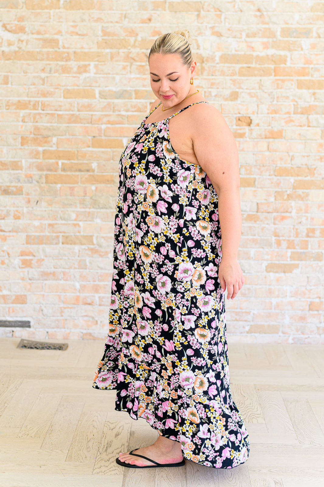 Sunny Side of Life Halter Top Dress at Curbside Boutique
