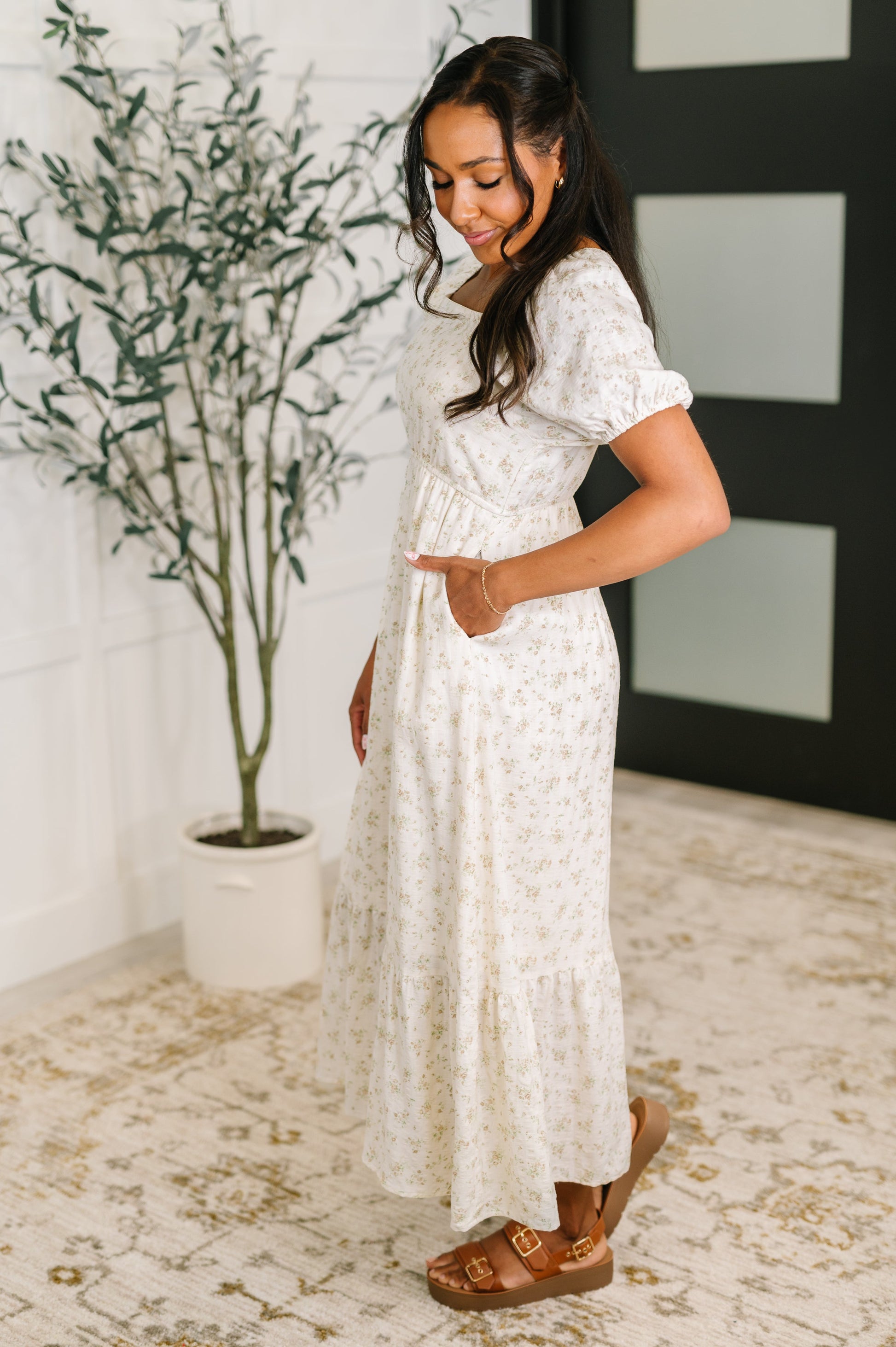 Angelcore Square Neck Dress at Curbside Boutique