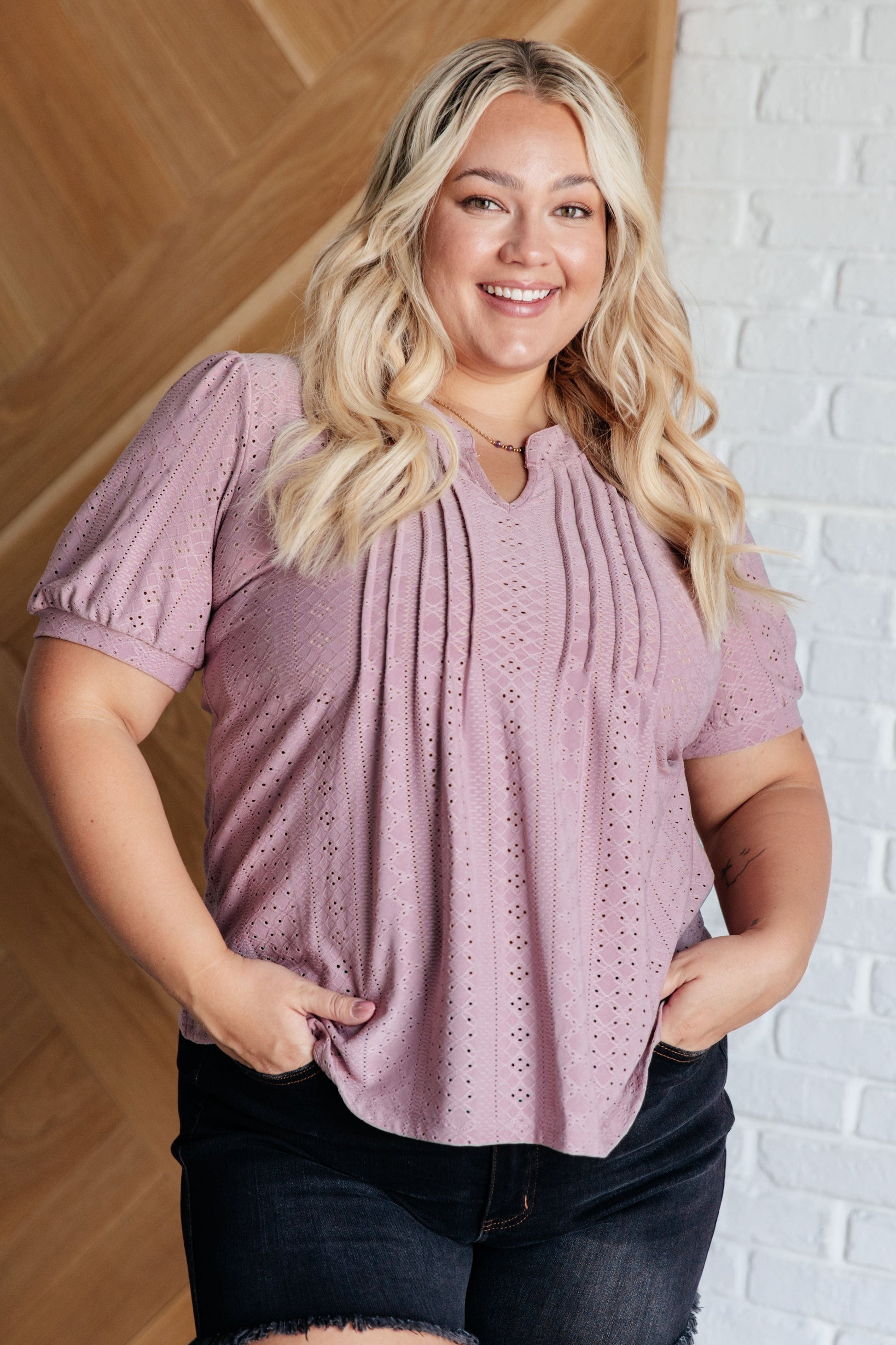 Pleat Front Blouse