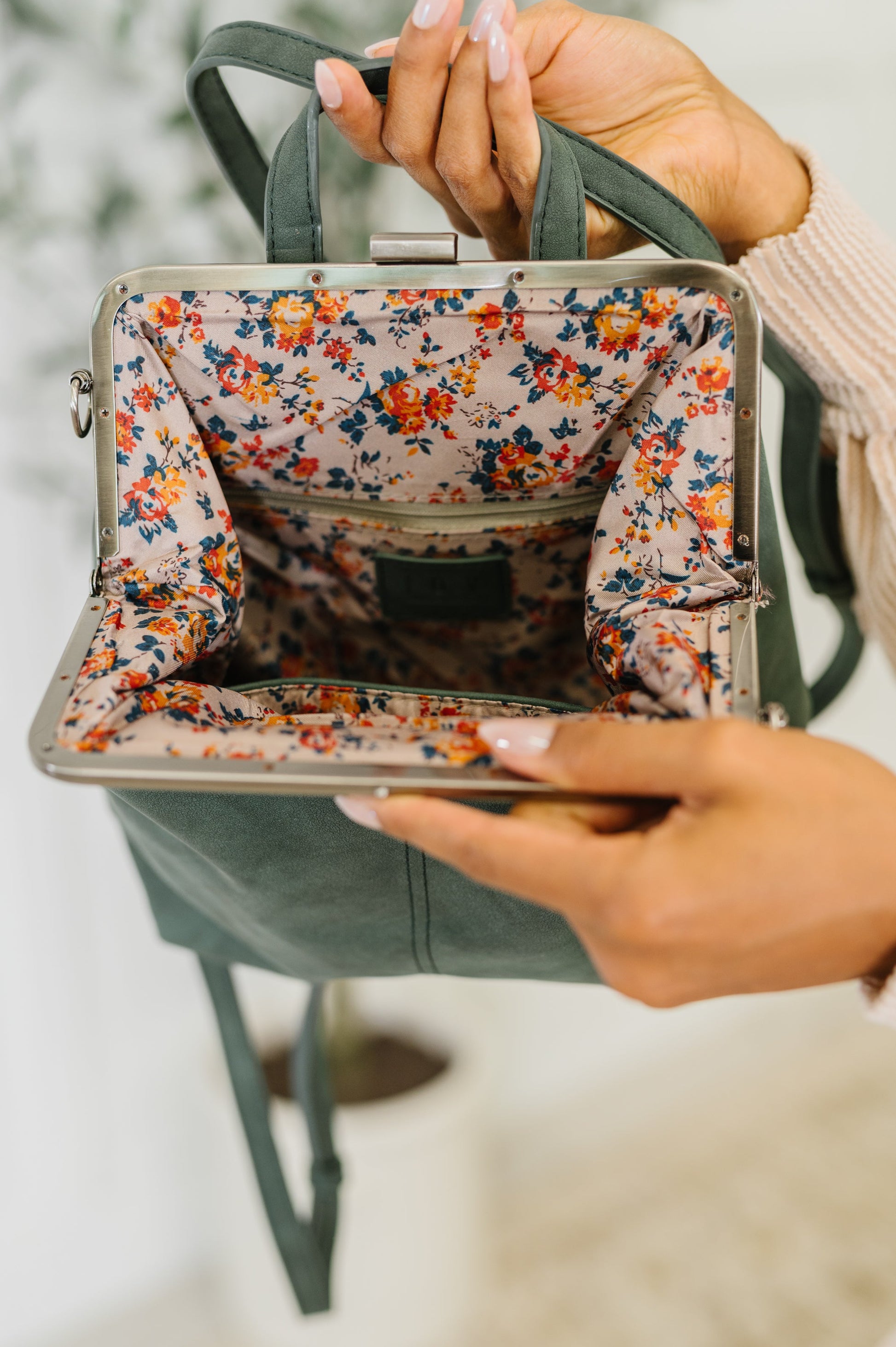 Bridget Backpack in Peacock at Curbside Boutique