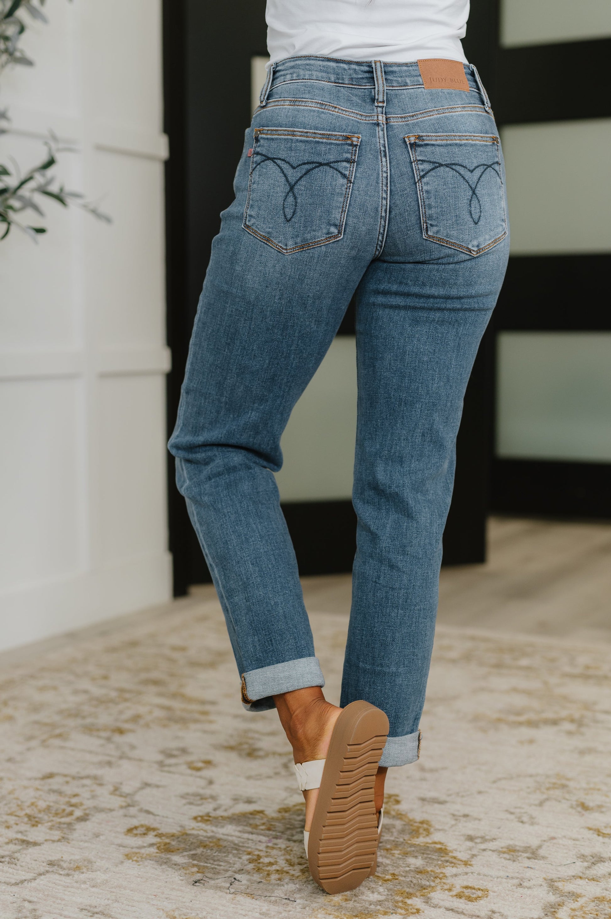 Colette Mid Rise Boyfriend Classic Cuffed at Curbside Boutique