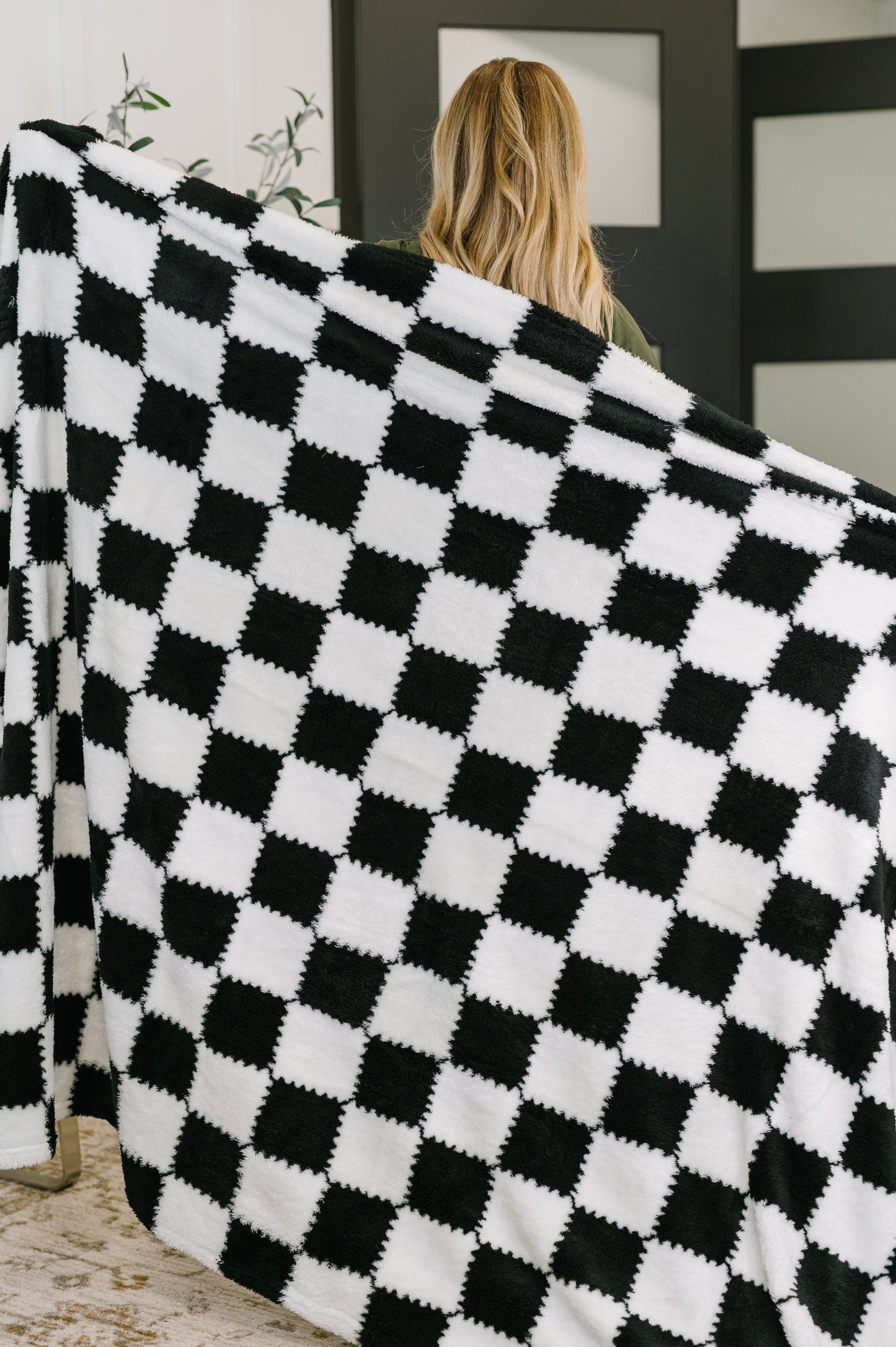 Cookies & Cream Checks Blanket at Curbside Boutique
