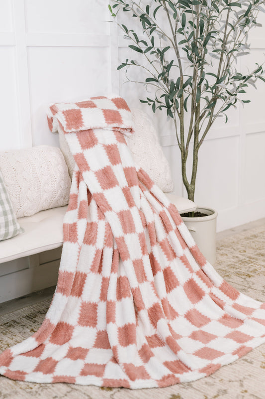 Cotton Candy Checks Blanket at Curbside Boutique