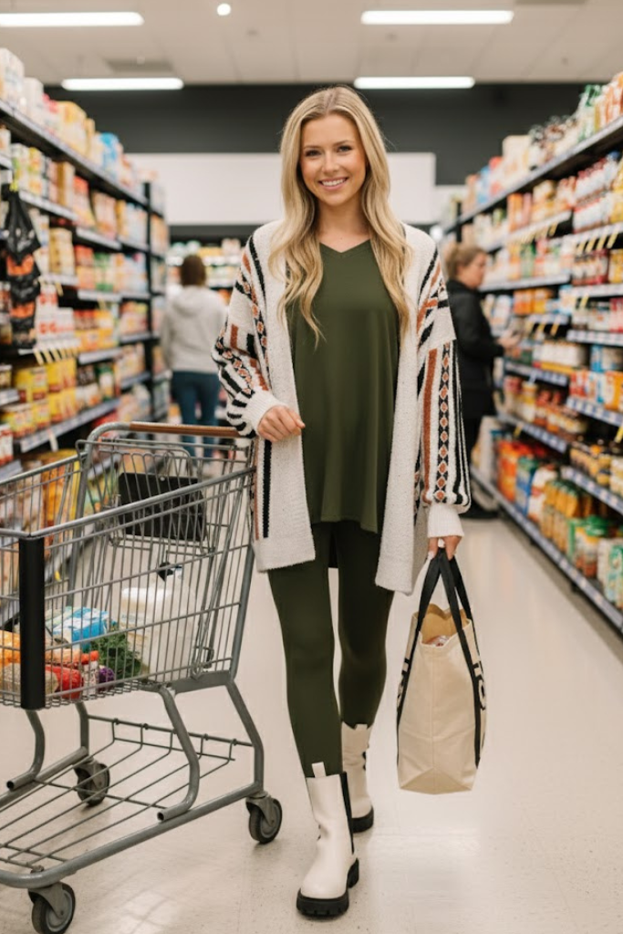 Cozy Shopping Attire at Curbside Boutique