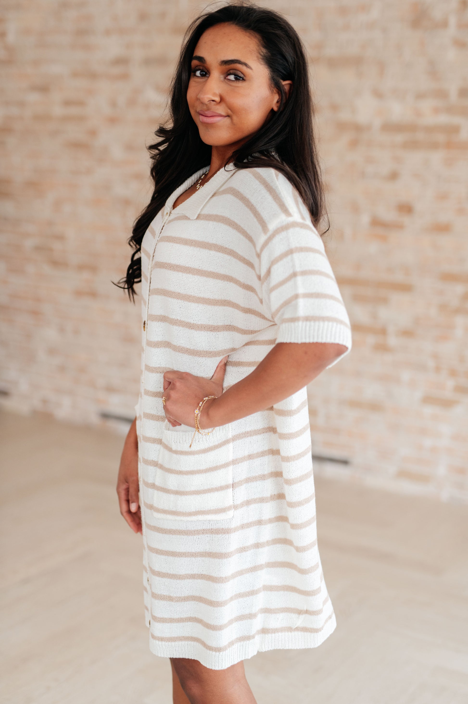 Easy Street Striped Dress at Curbside Boutique