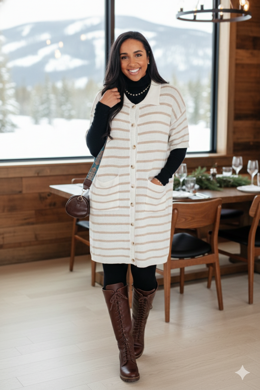 Easy Street Striped Dress at Curbside Boutique