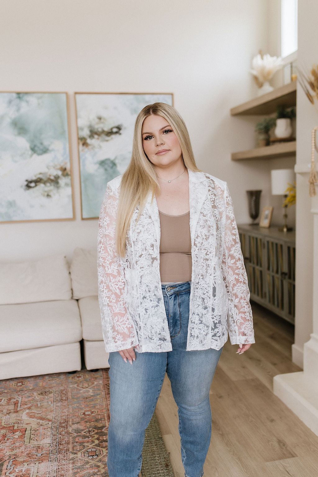 Carefree Seamless Reversible Tank in Light Mocha at Curbside Boutique