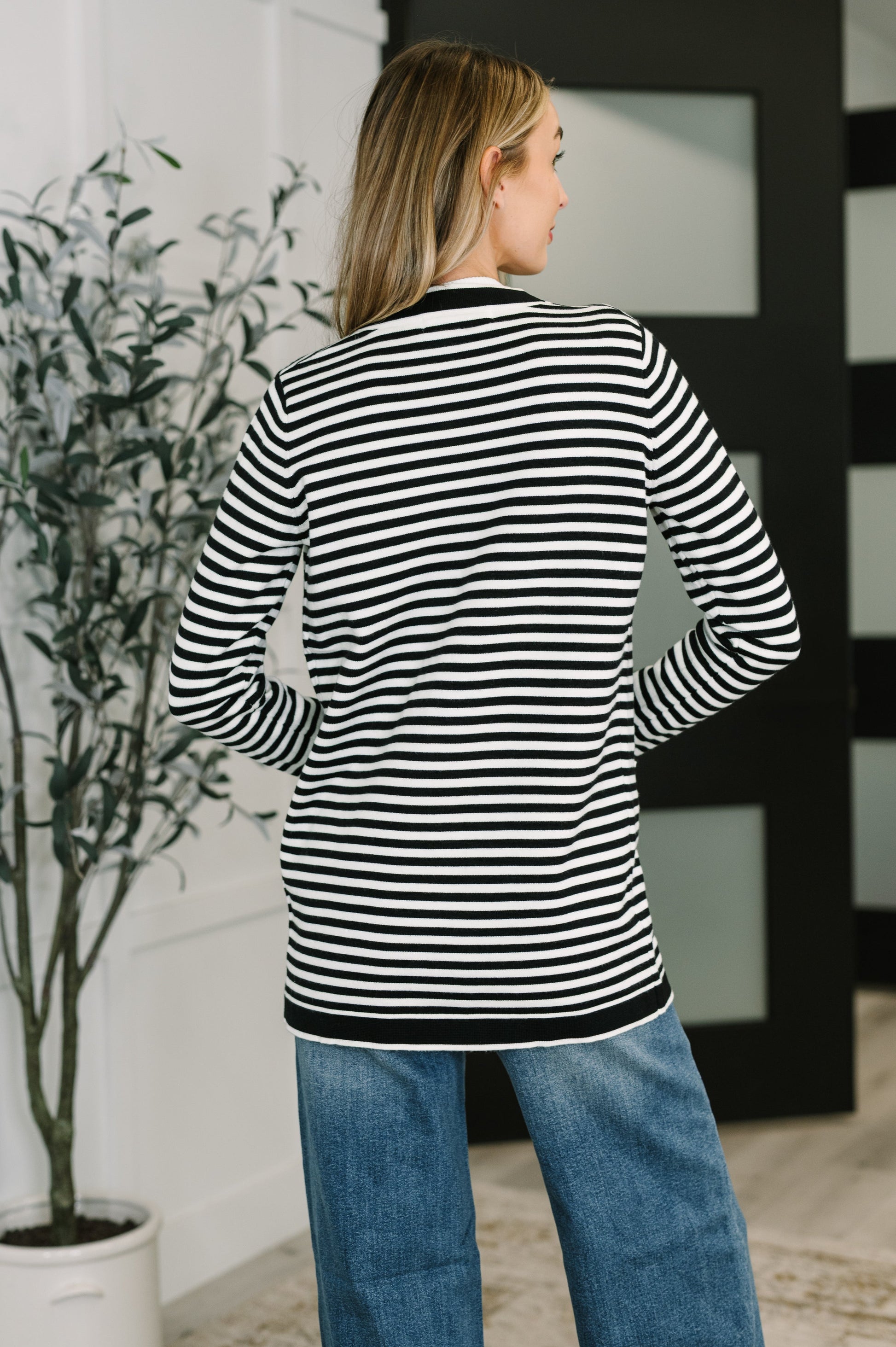 Finagle Your Way Striped Cardigan at Curbside Boutique