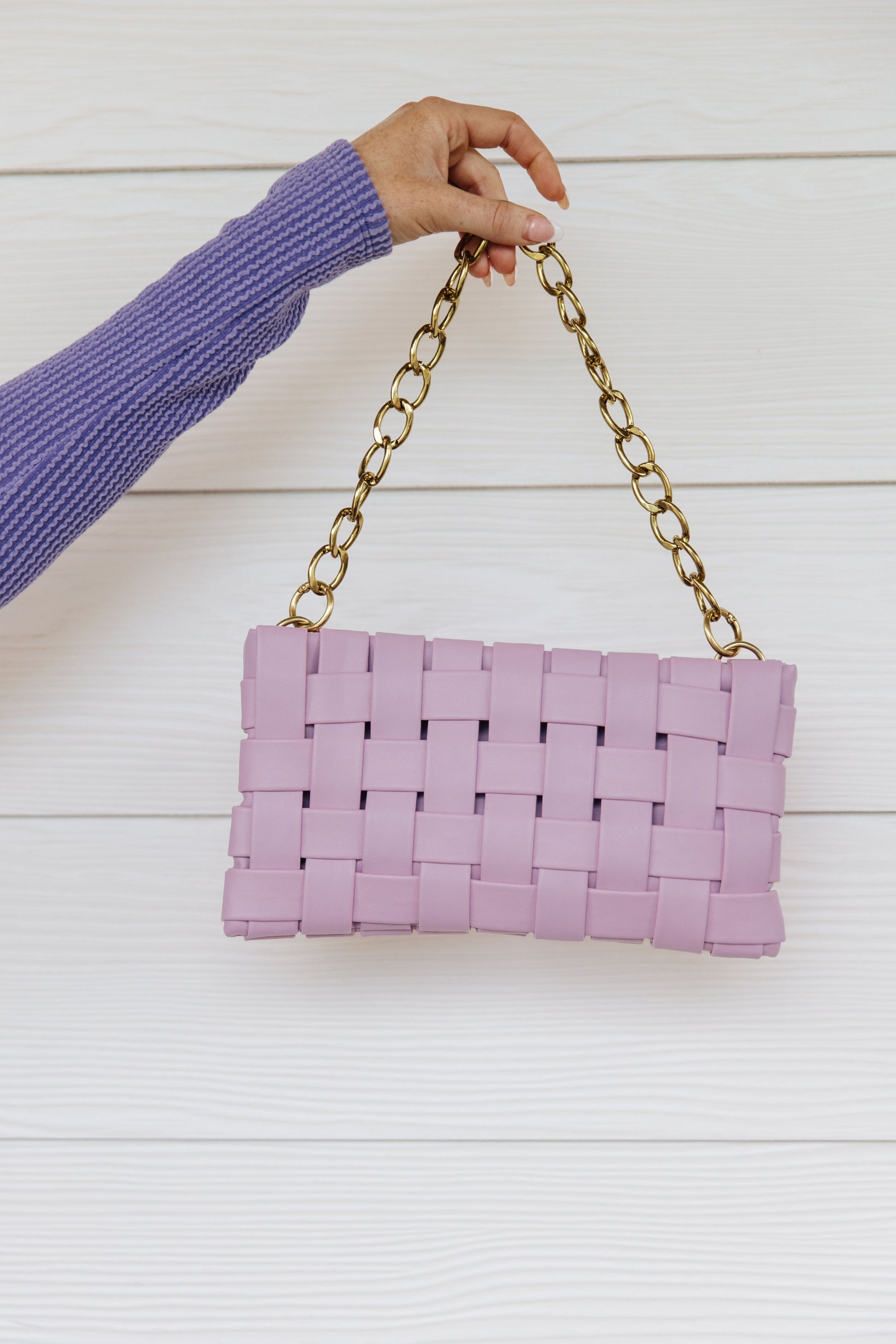Forever Falling Handbag in Lilac at Curbside Boutique