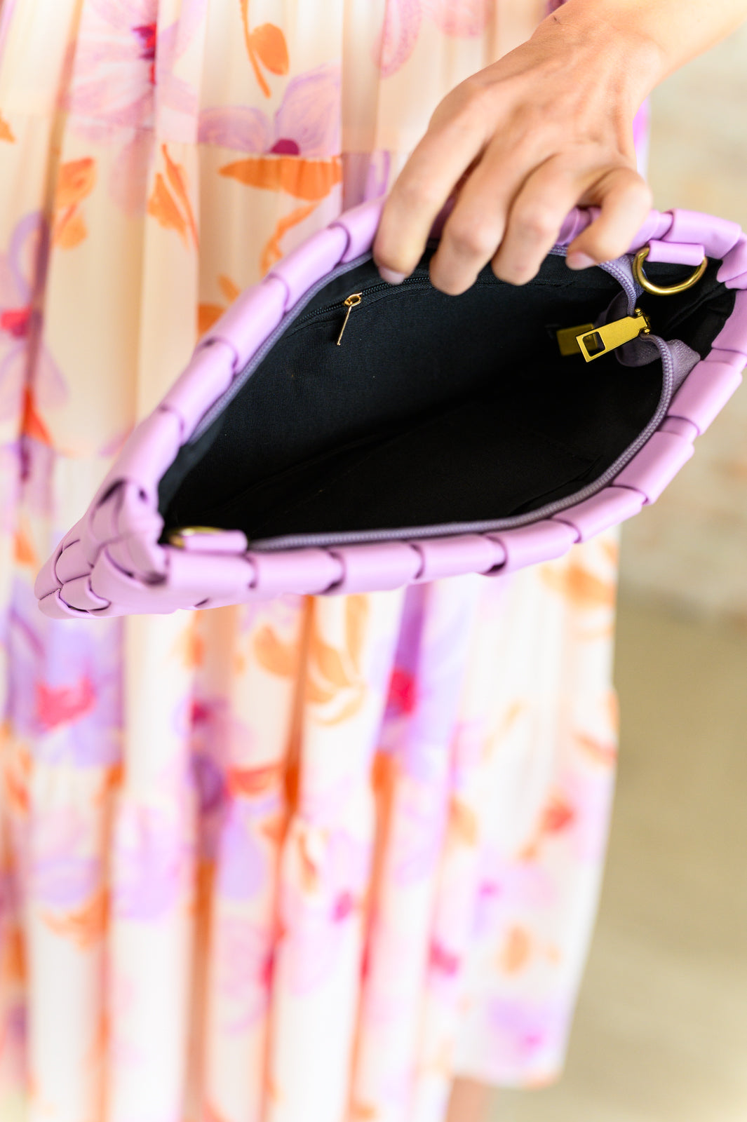 Forever Falling Handbag in Lilac at Curbside Boutique