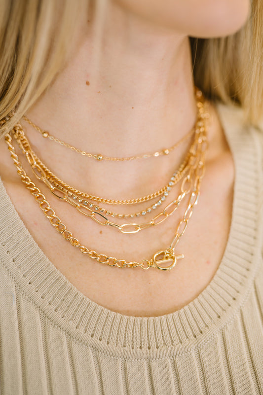 Golden Hour Links Everyday Set in Gold at Curbside Boutique