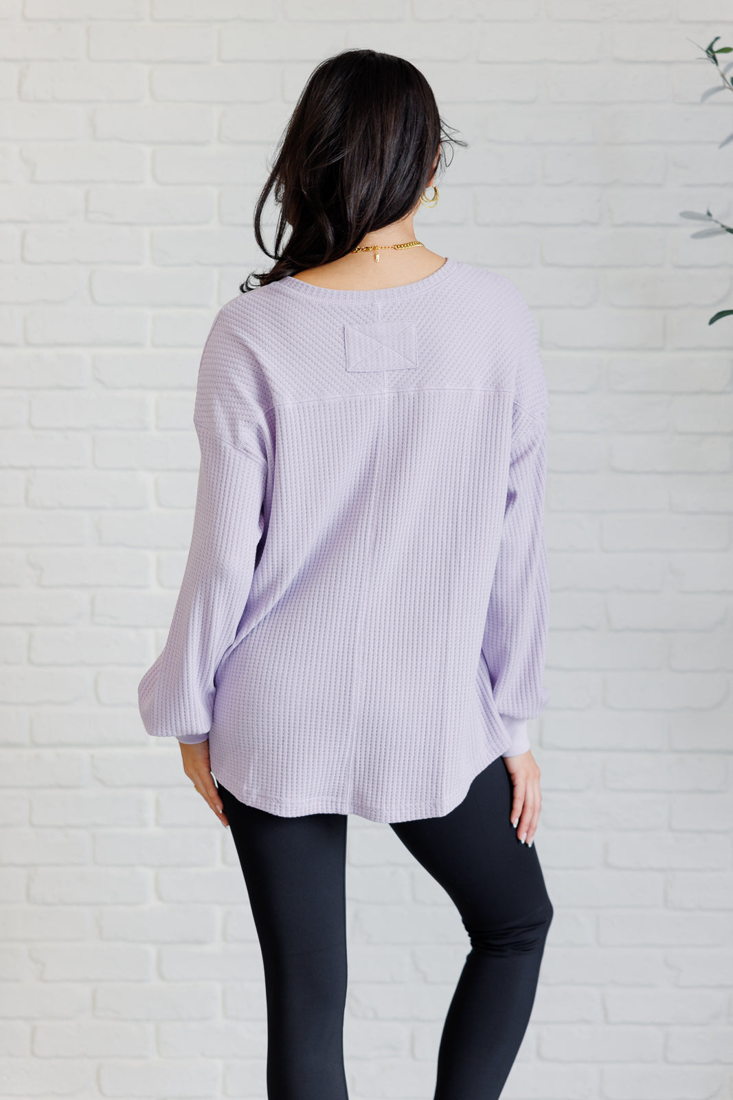 Good Things Are Coming V-Neck Top in Lavender at Curbside Boutique