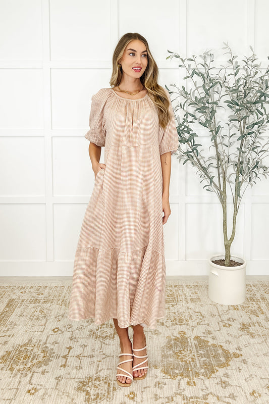 Hazel Dress in Toffee at Curbside Boutique