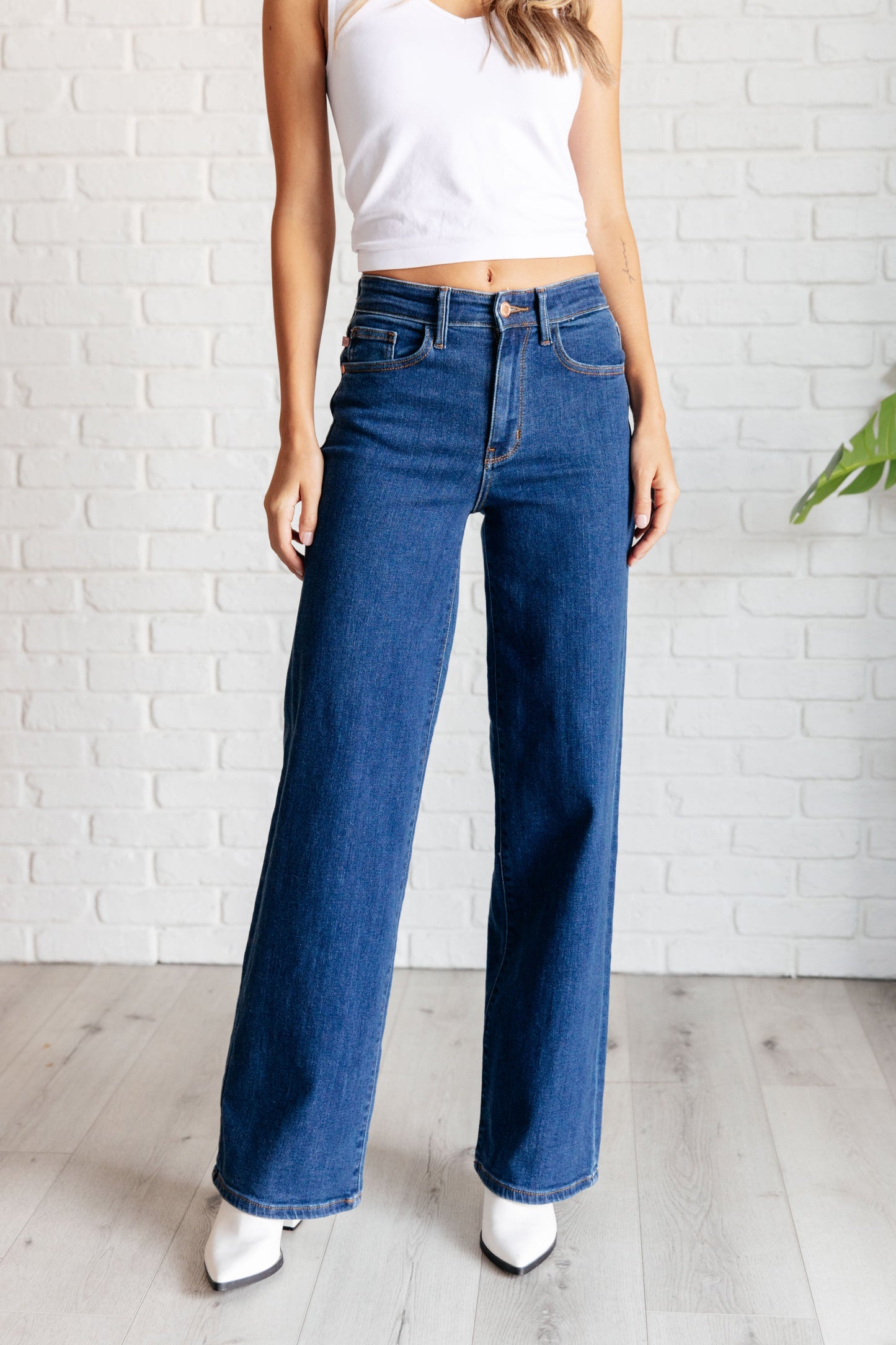 Hazel High Rise Vintage Wide Leg Jeans by Curbside Boutique