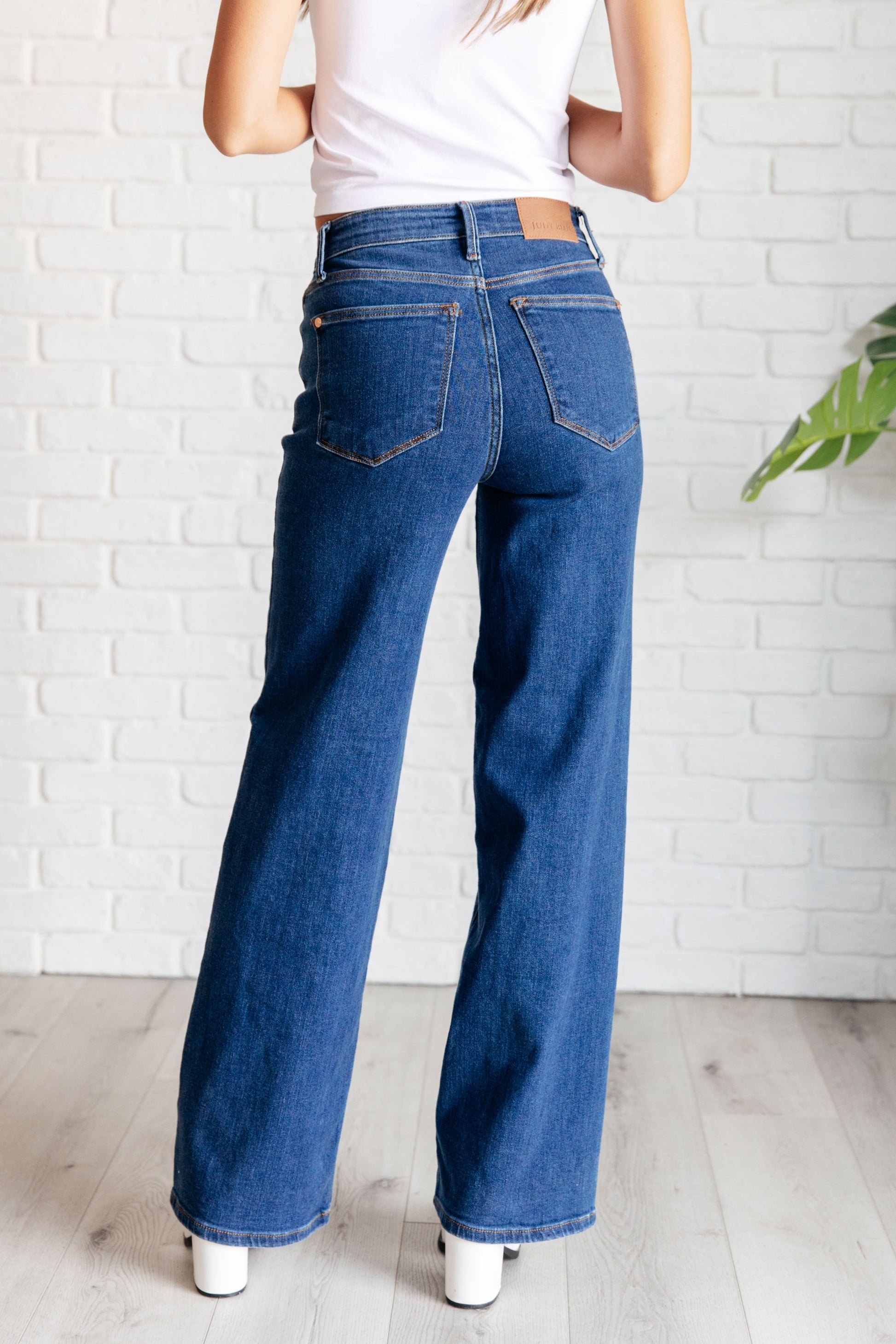 Hazel High Rise Vintage Wide Leg Jeans by Curbside Boutique
