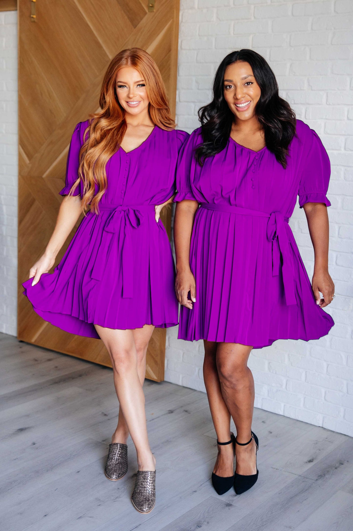Hold And Squeeze Me Pleated Dress at Curbside Boutique