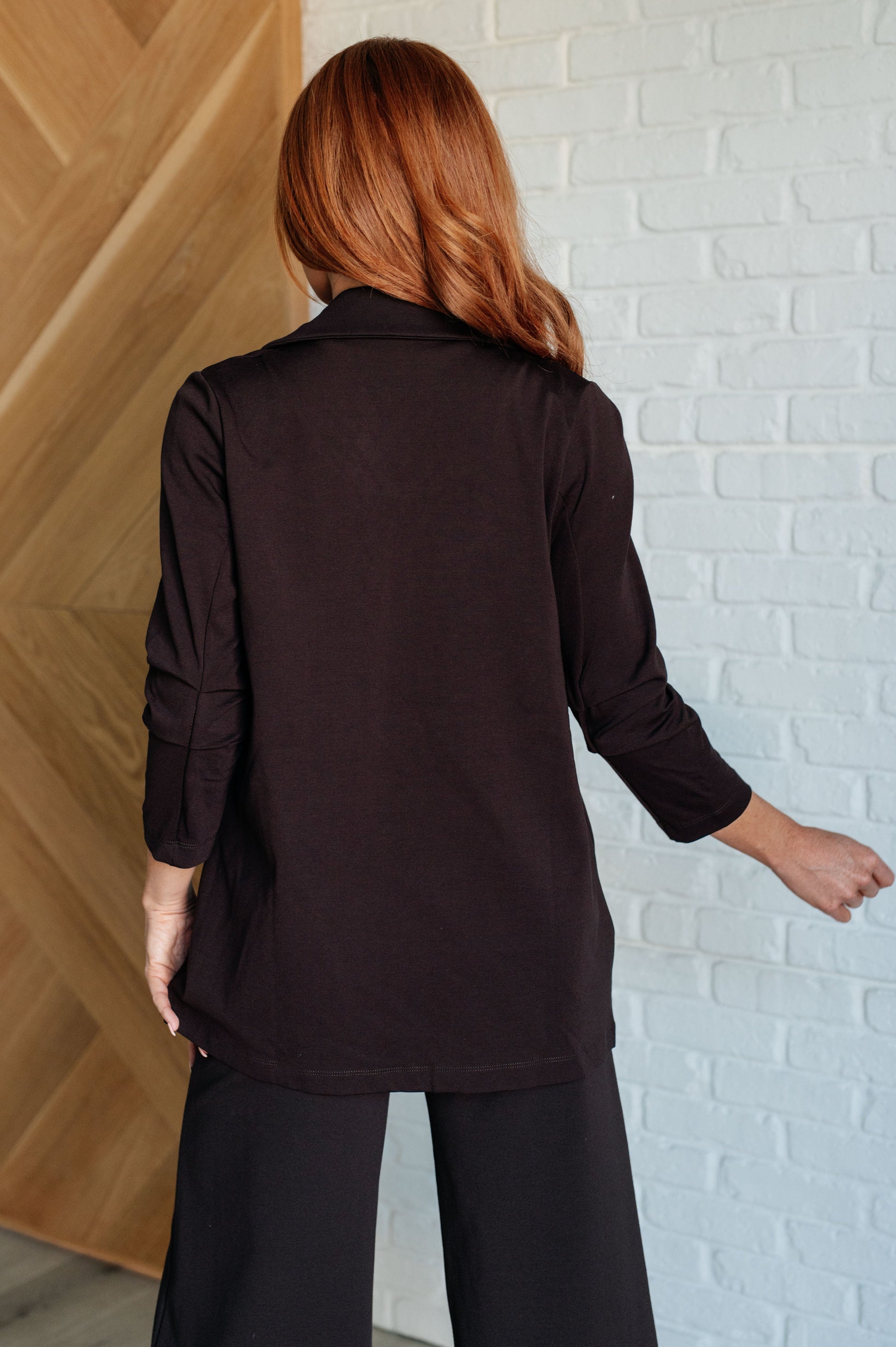 Magic 3/4 Blazer in Chocolate at Curbside Boutique