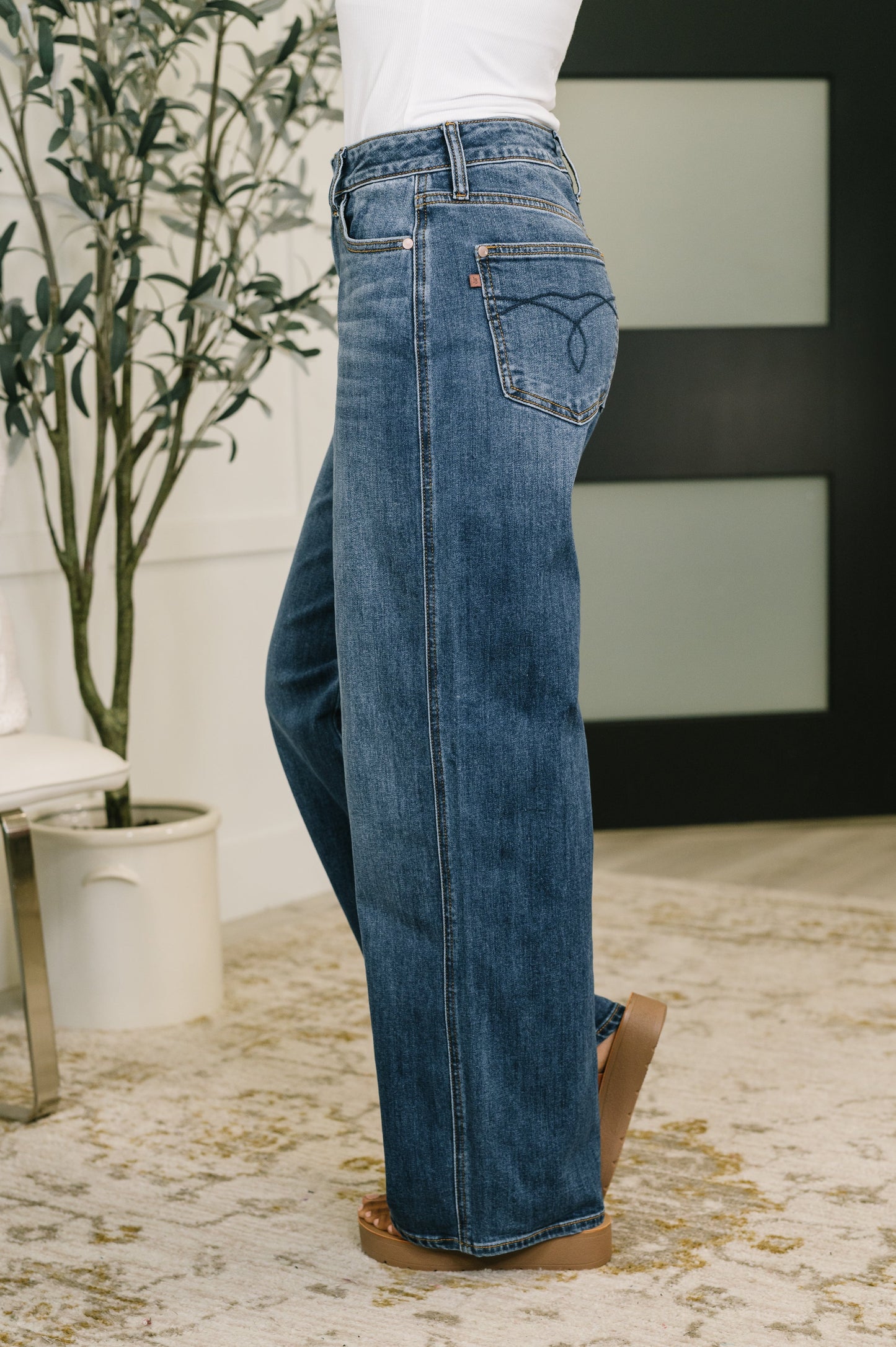 Marie High Waist Wilhelmina Baggy Jeans at Curbside Boutique