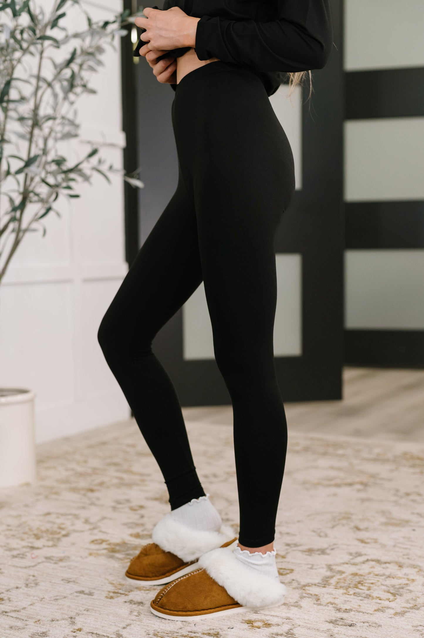 Next to Nothing Top and Bottom Set in Black at Curbside Boutique