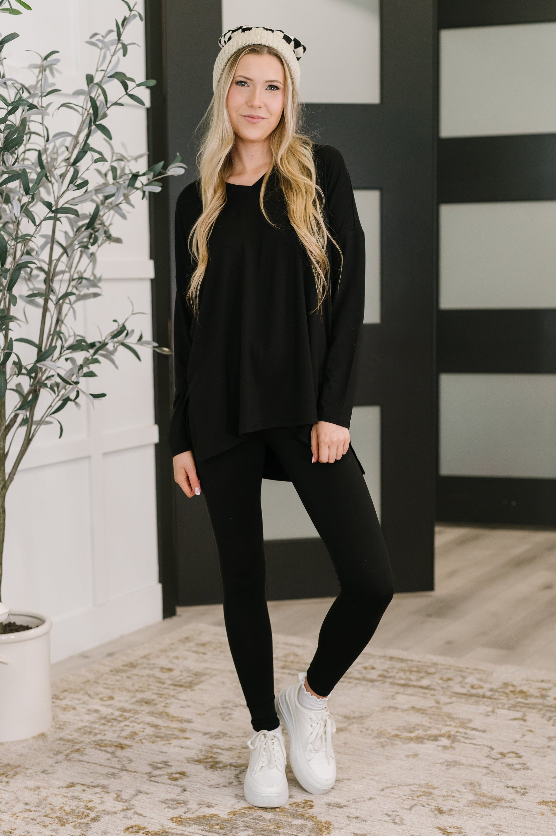 Next to Nothing Top and Bottom Set in Black at Curbside Boutique