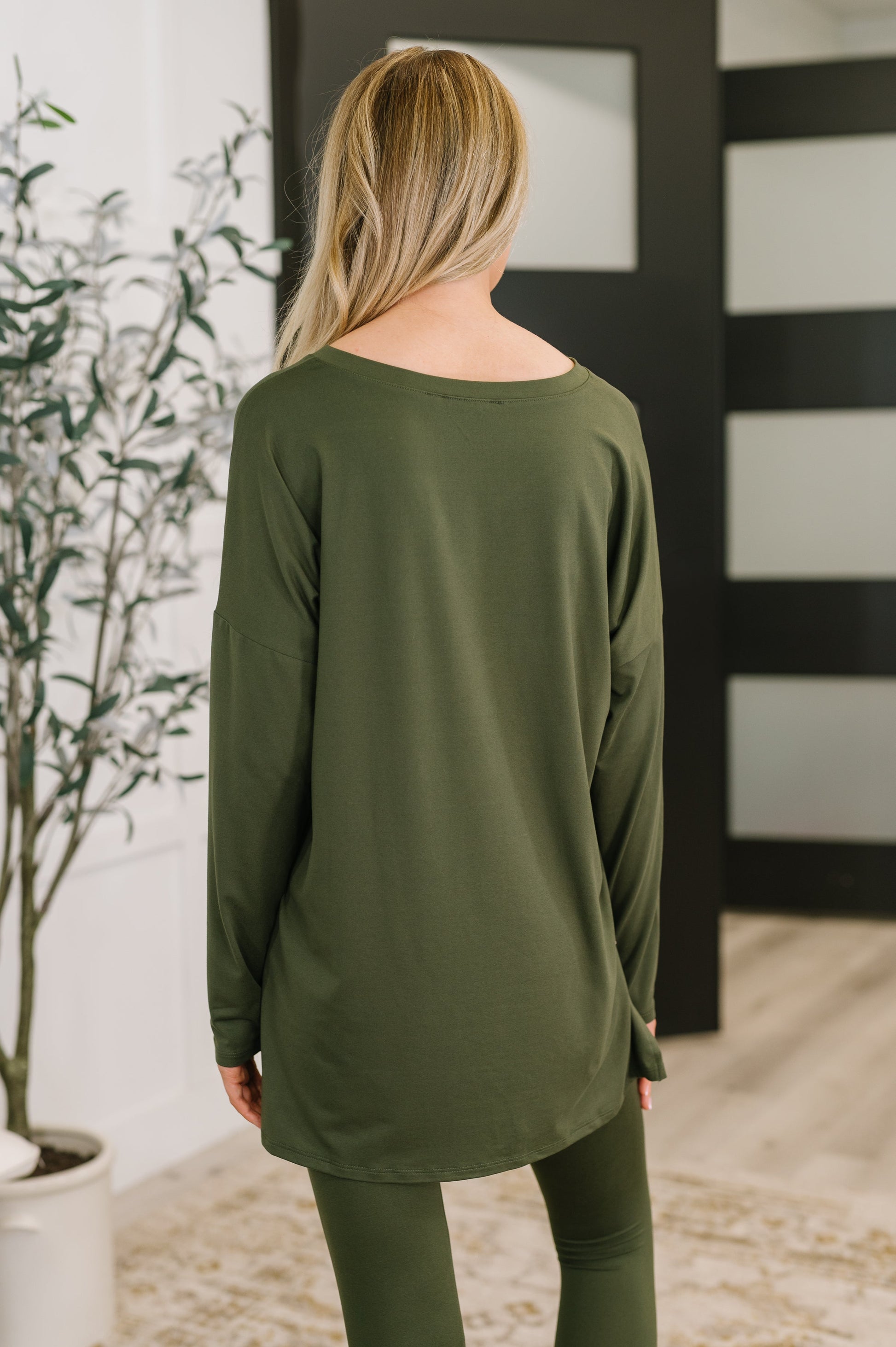 Next to Nothing Top and Bottom Set in Dark Olive at Curbside Boutique