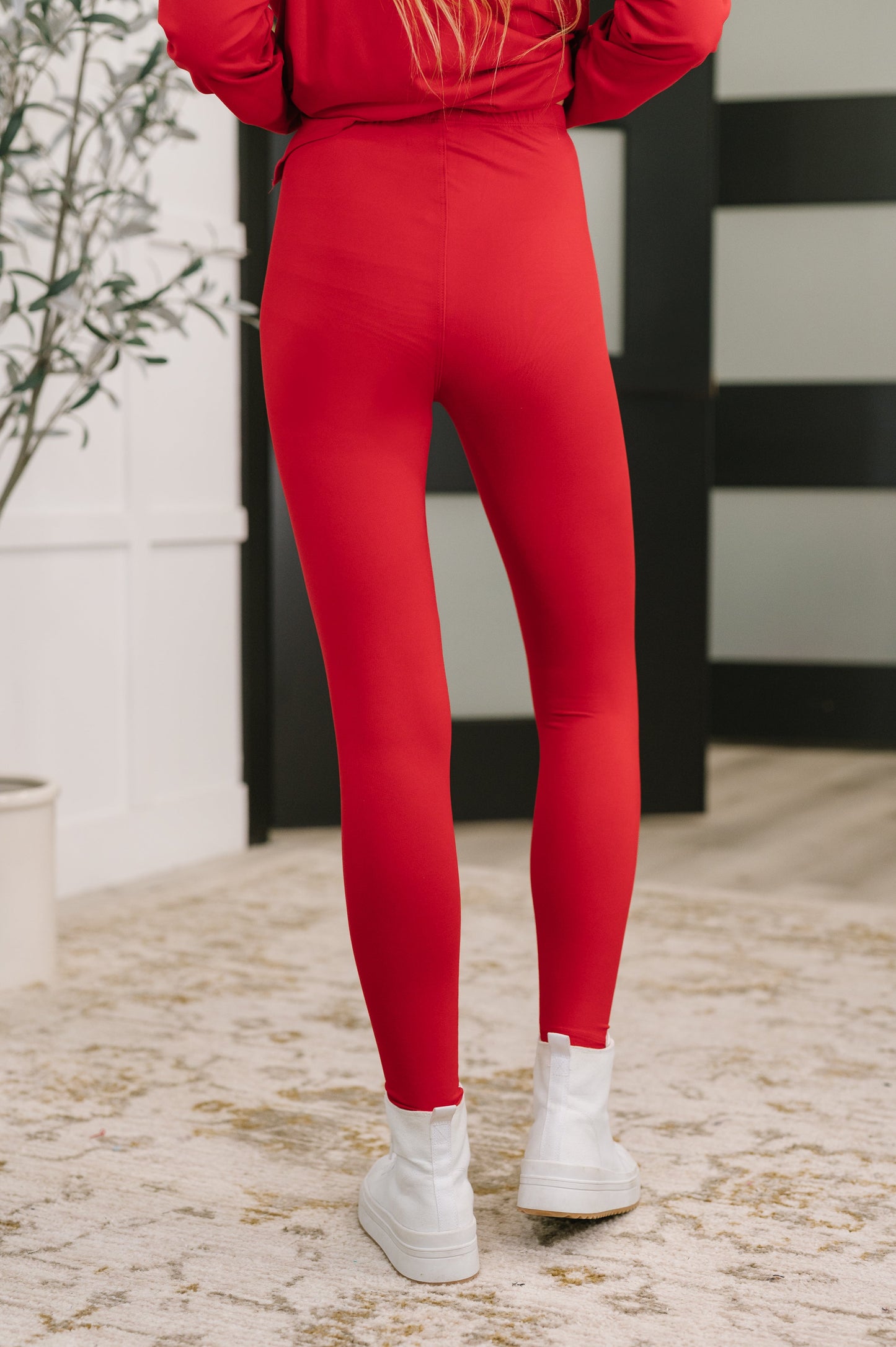 Next to Nothing Top and Bottom Set in Ruby at Curbside Boutique