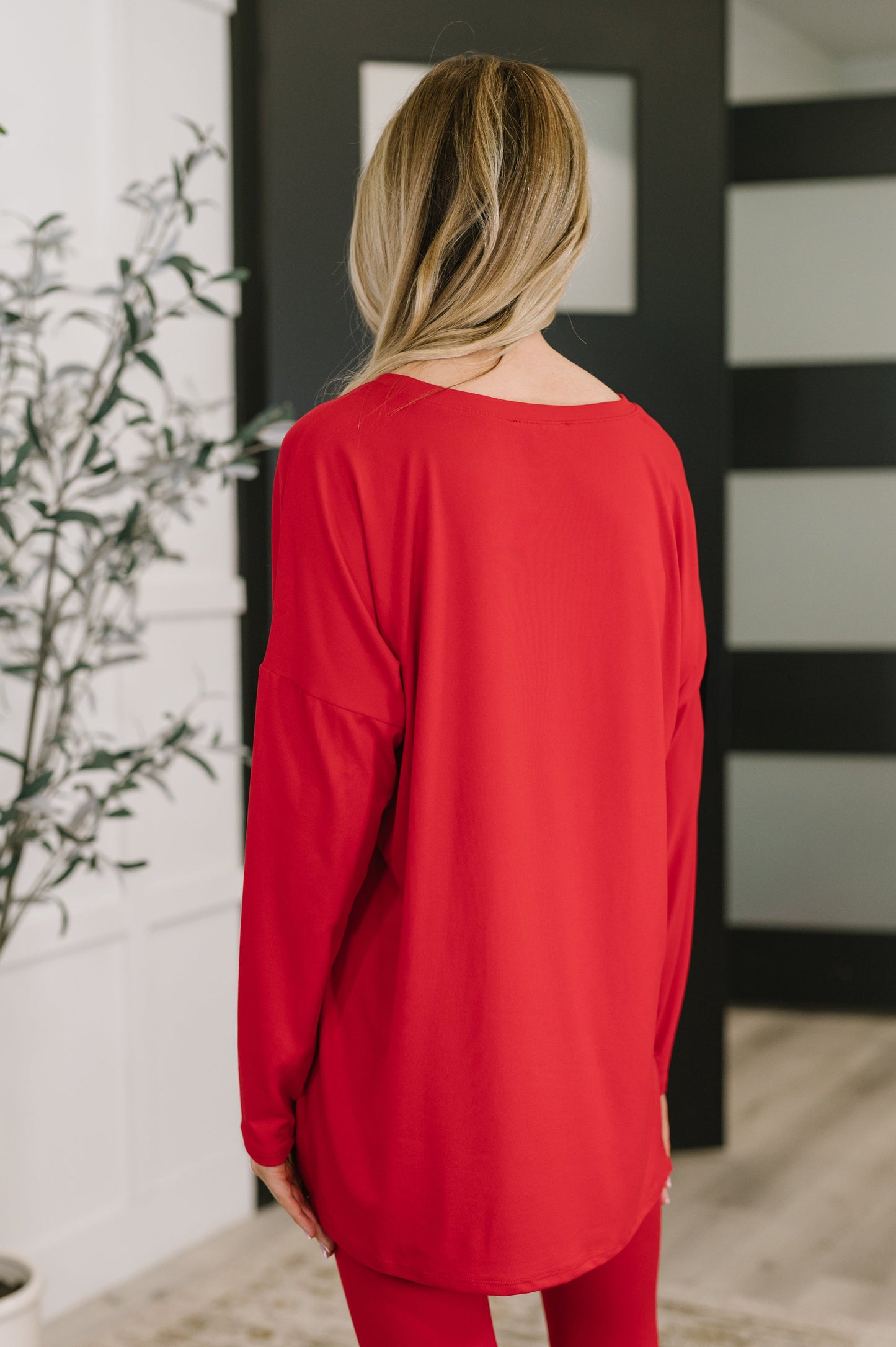 Next to Nothing Top and Bottom Set in Ruby at Curbside Boutique