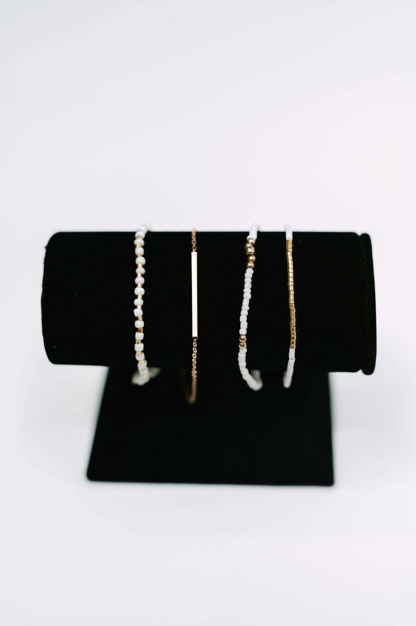 Poised & Polished Bracelet Set in White and Gold at Curbside Boutique