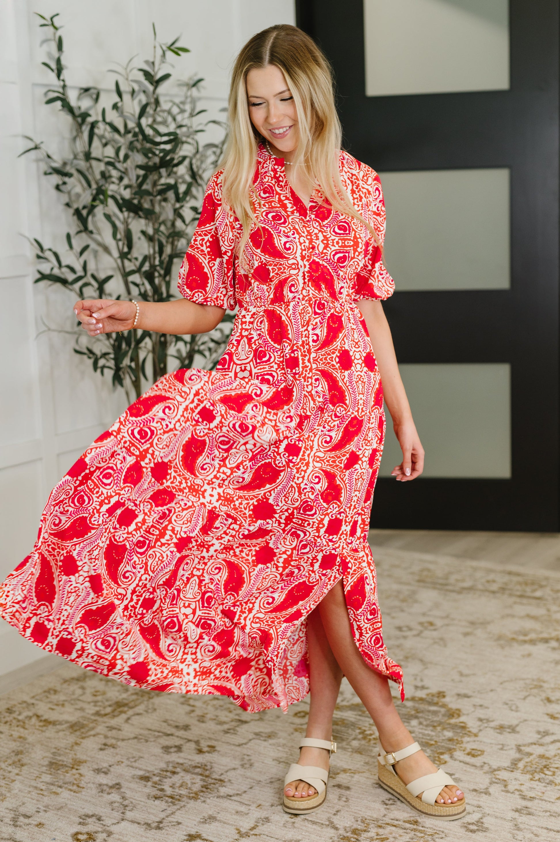 Strolling By Floral Maxi Dress at Curbside Boutique