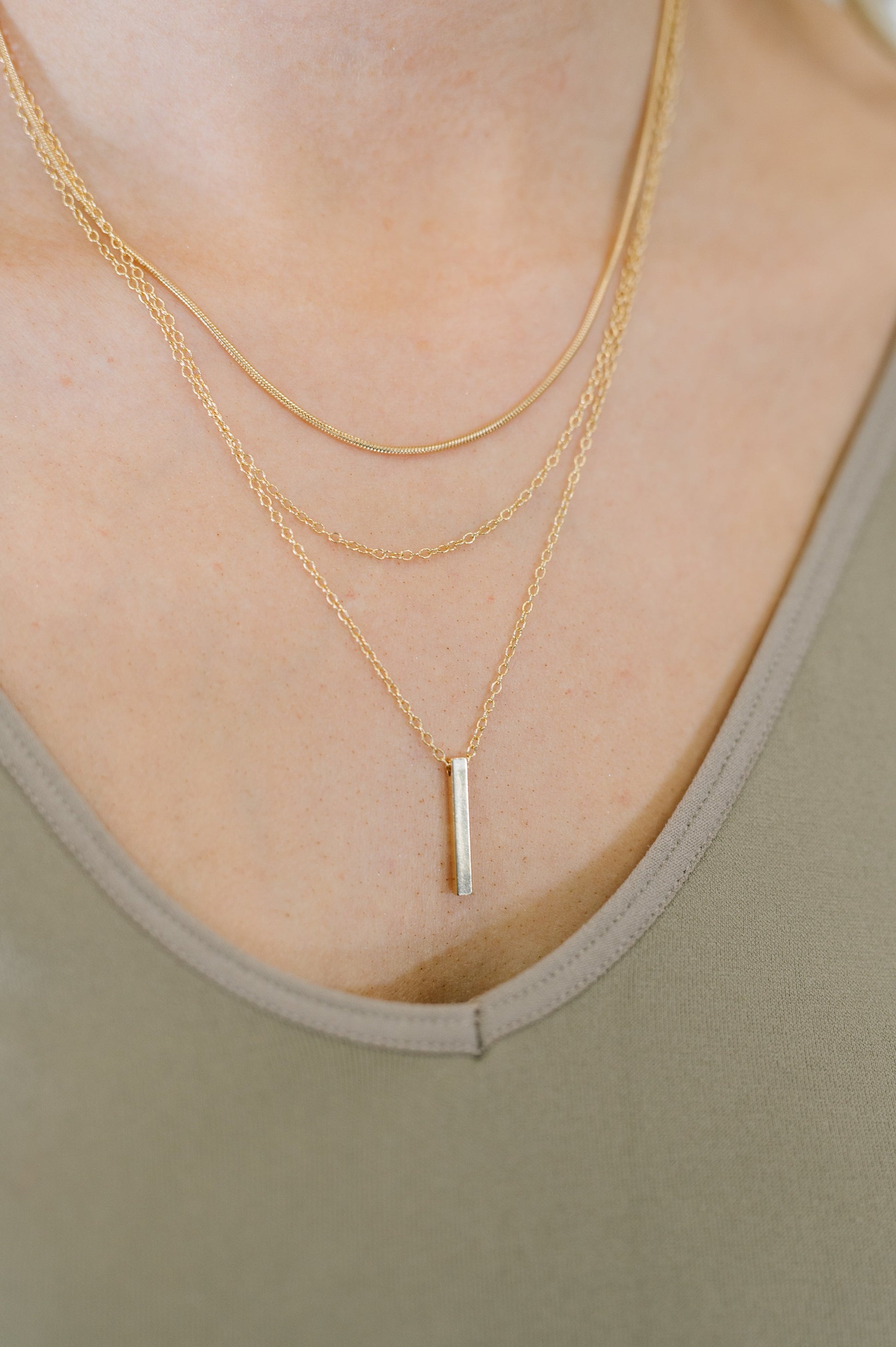 The Signature Set Layered Necklace Set in Gold at Curbside Boutique