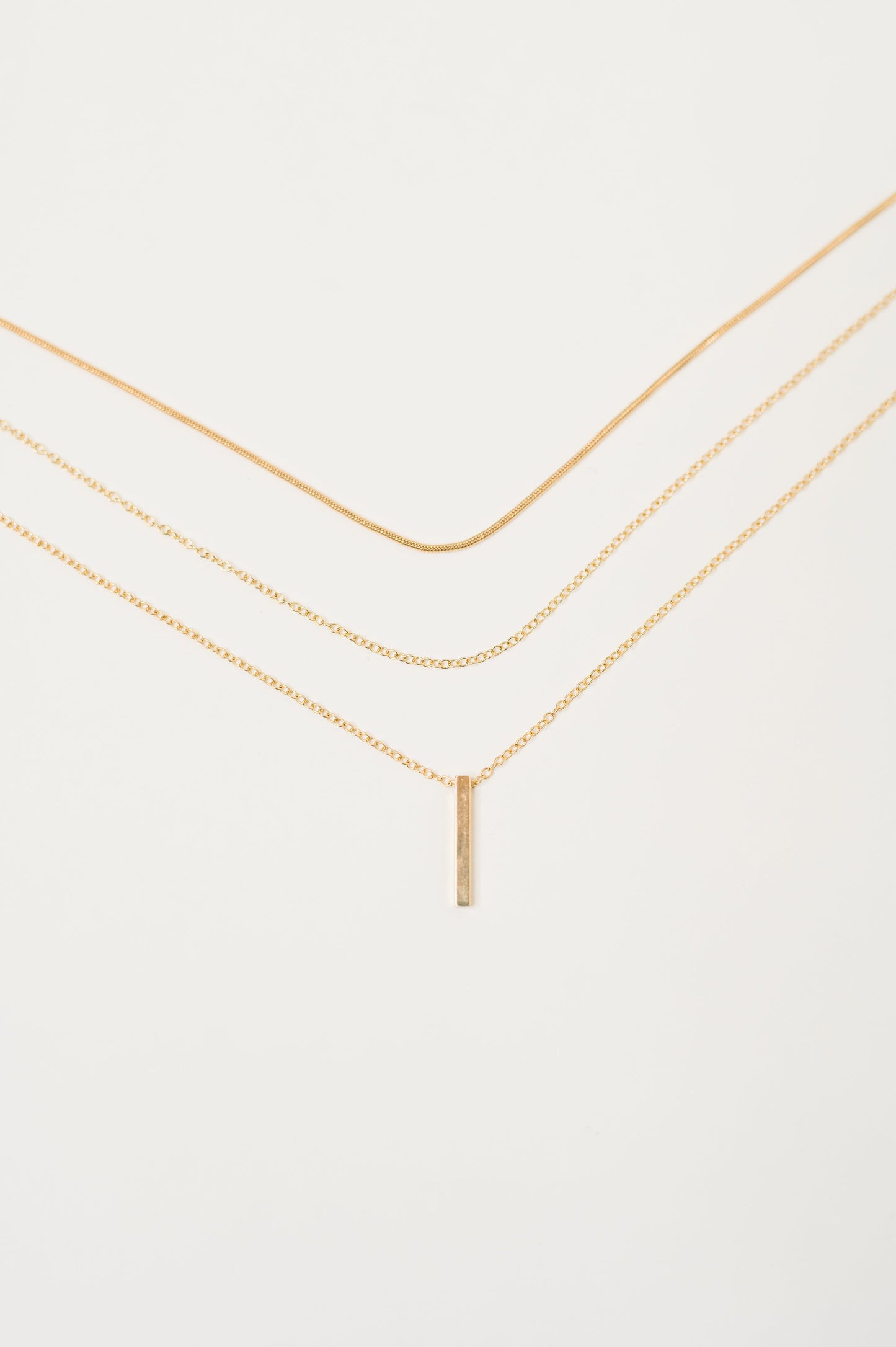 The Signature Set Layered Necklace Set in Gold at Curbside Boutique