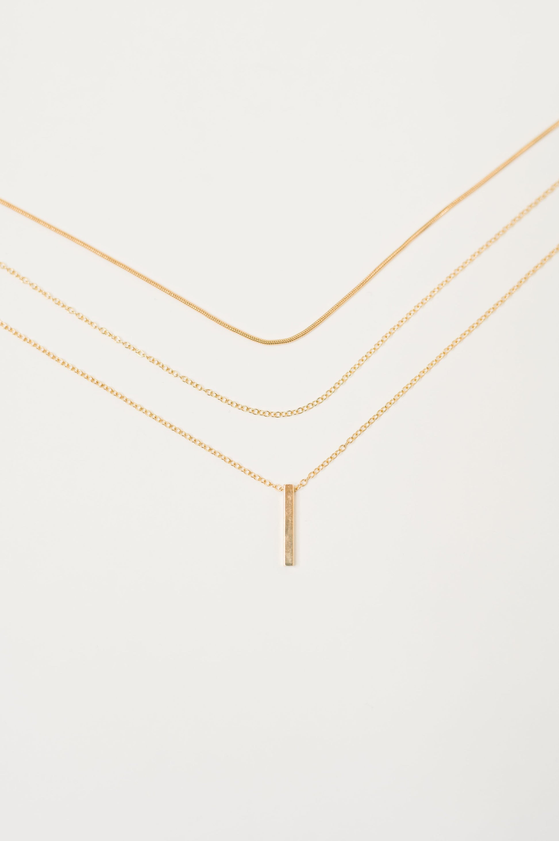 The Signature Set Layered Necklace Set in Gold at Curbside Boutique