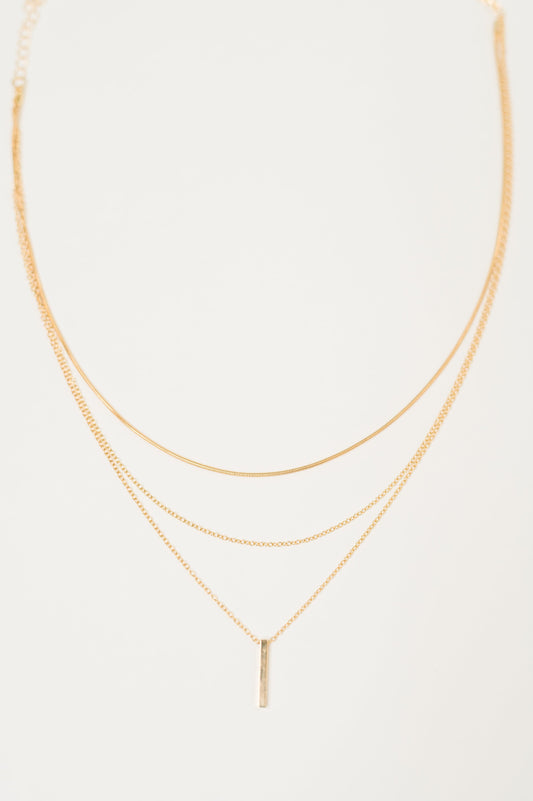 The Signature Set Layered Necklace Set in Gold at Curbside Boutique