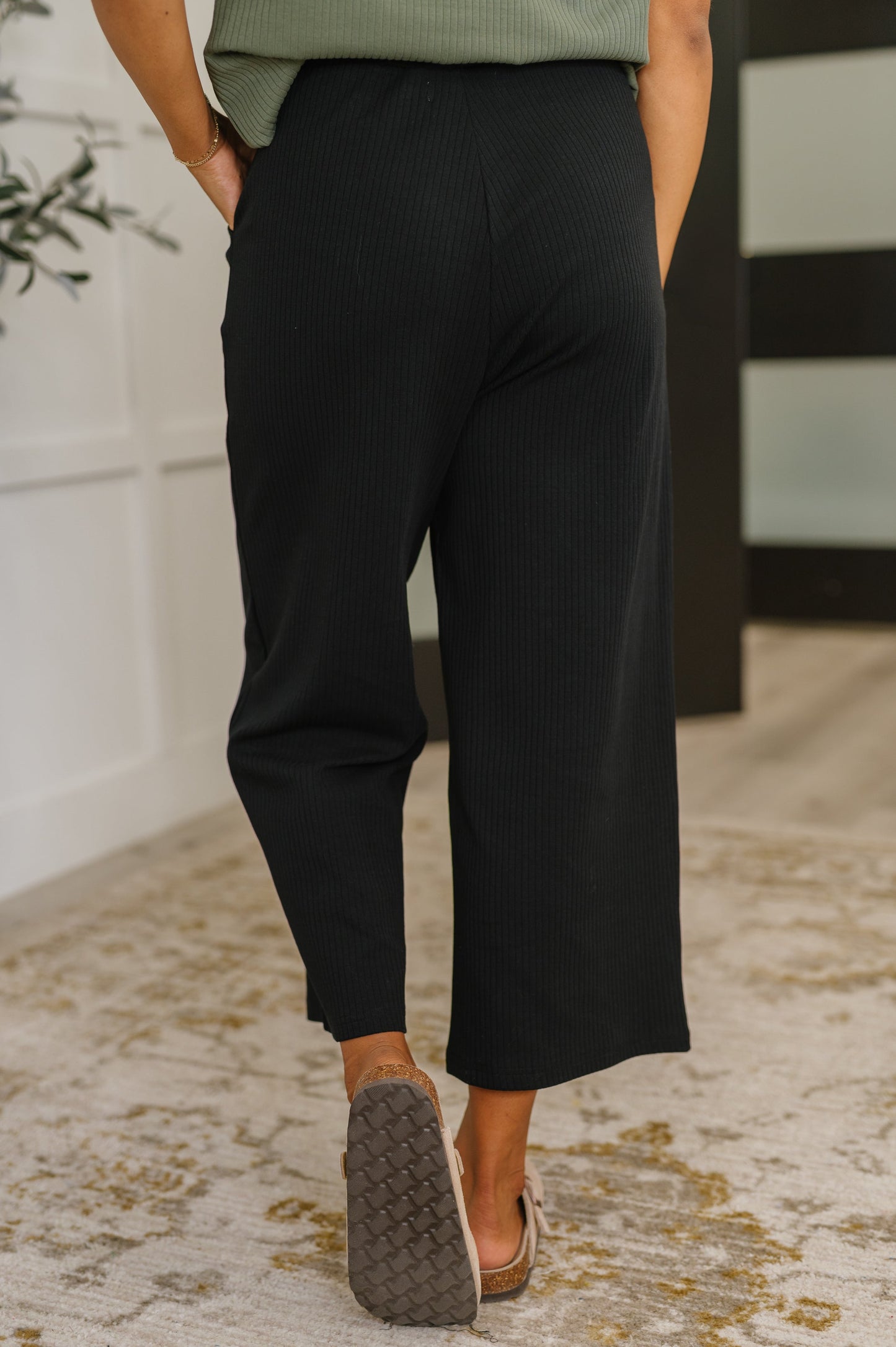 Thyme Culottes in Black at Curbside Boutique