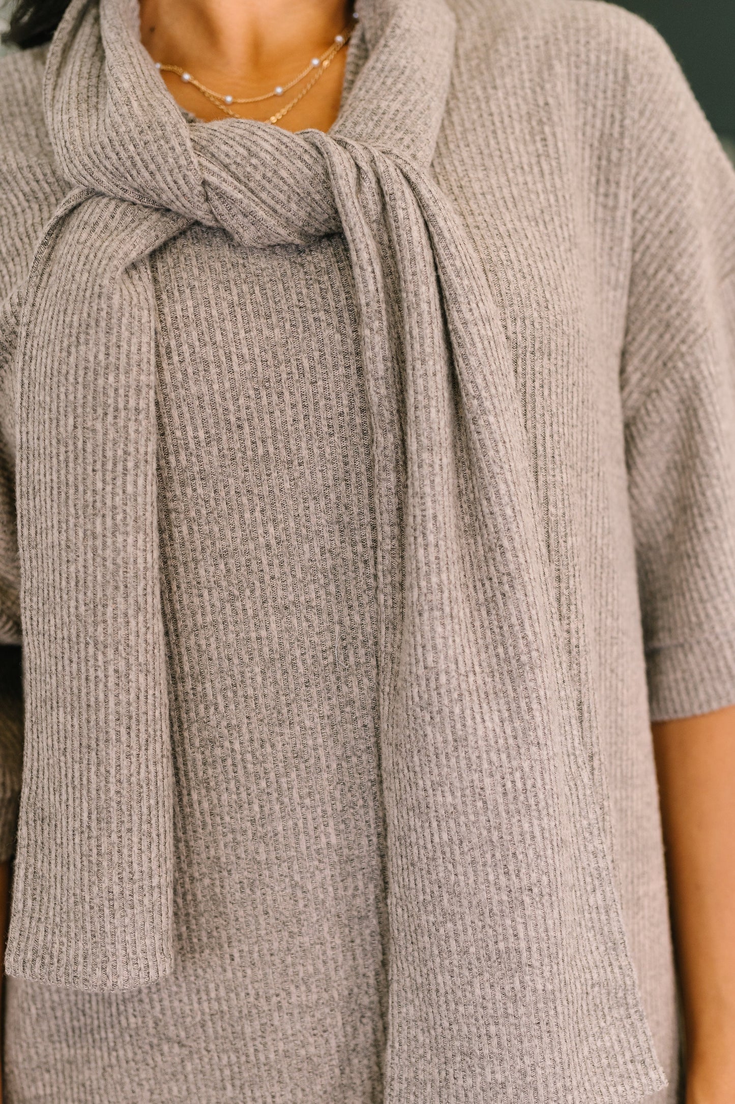 Travel Envy Ribbed Knit Dress in Light Coco at Curbside Boutique