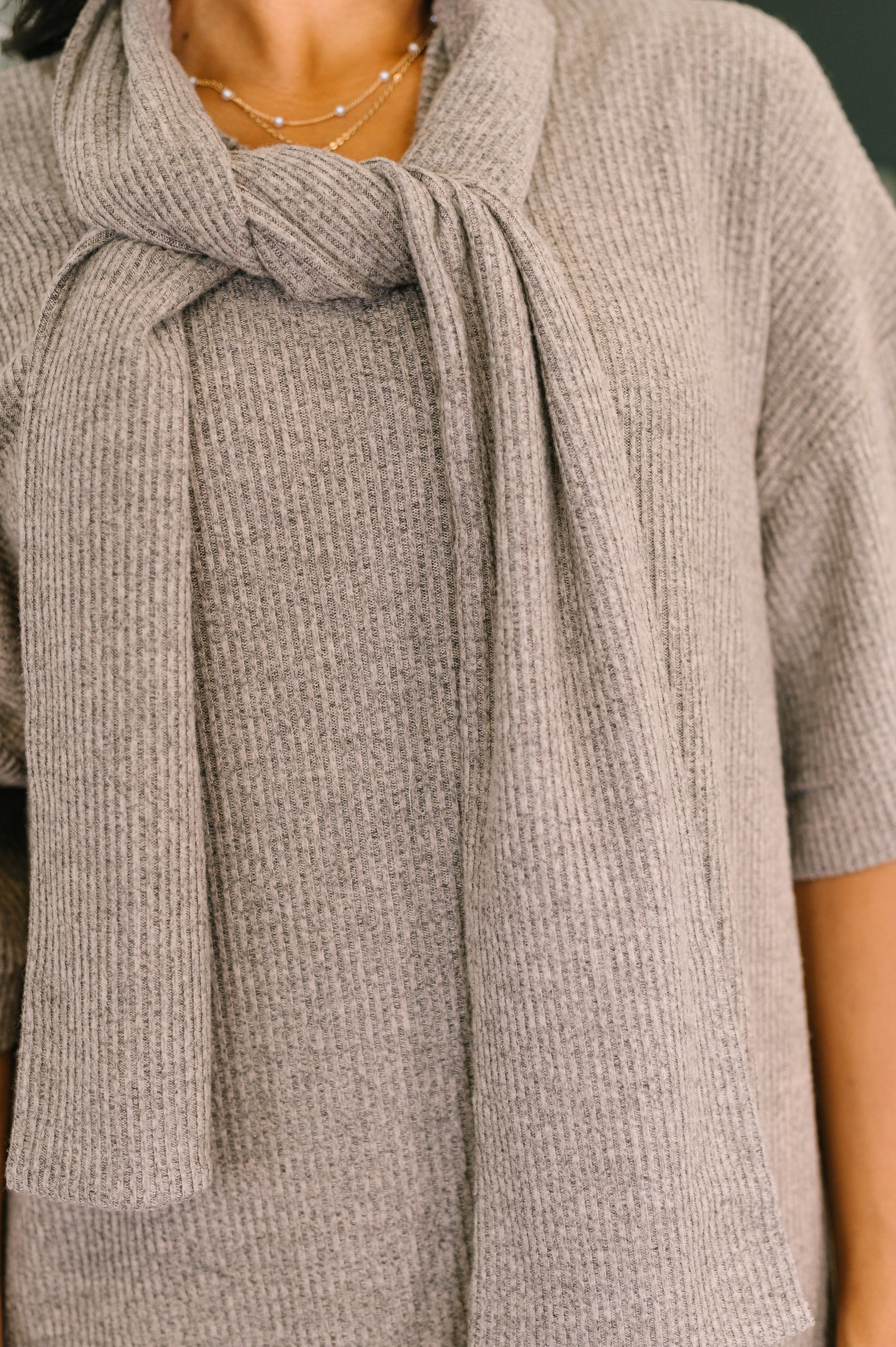 Travel Envy Ribbed Knit Dress in Light Coco at Curbside Boutique