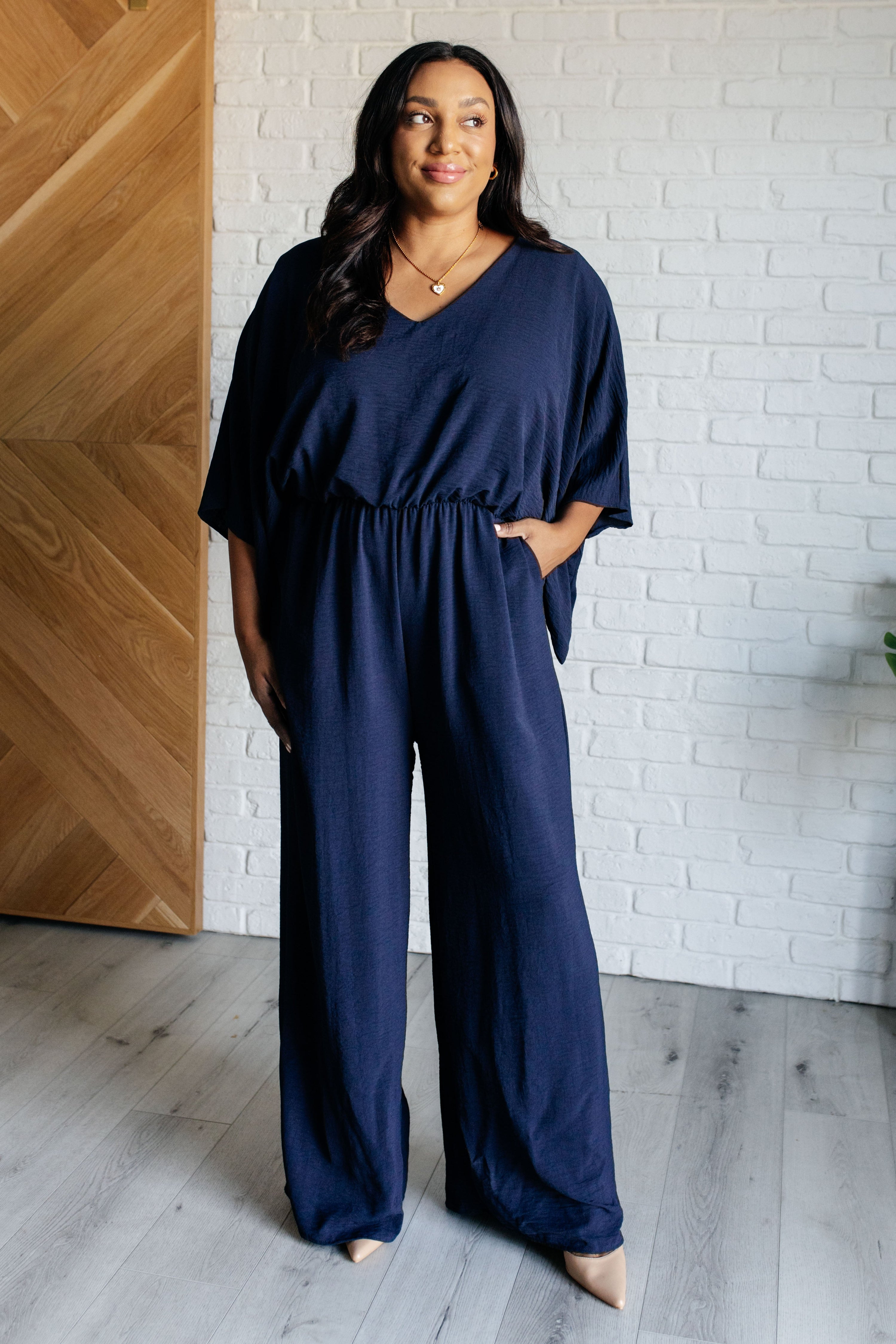 Up to Something Wide Leg Jumpsuit at Curbside Boutique