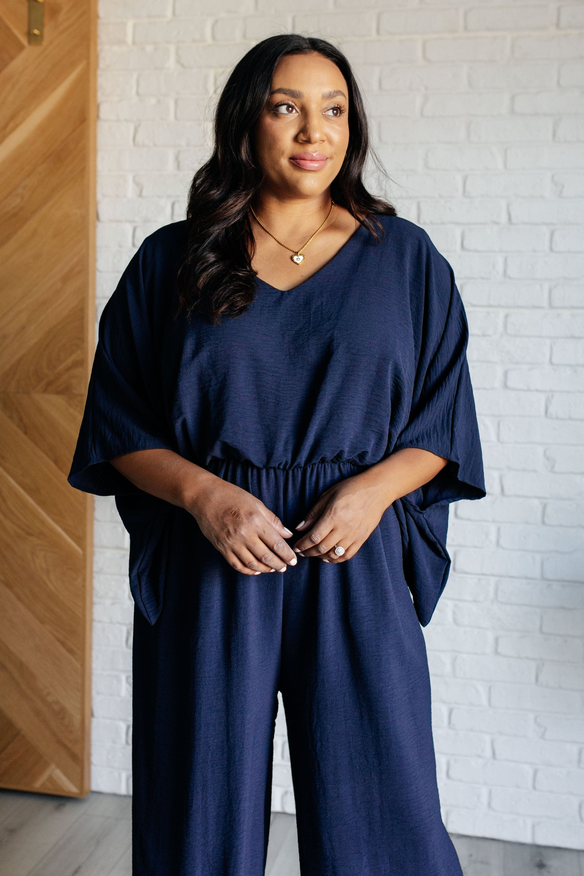 Up to Something Wide Leg Jumpsuit at Curbside Boutique