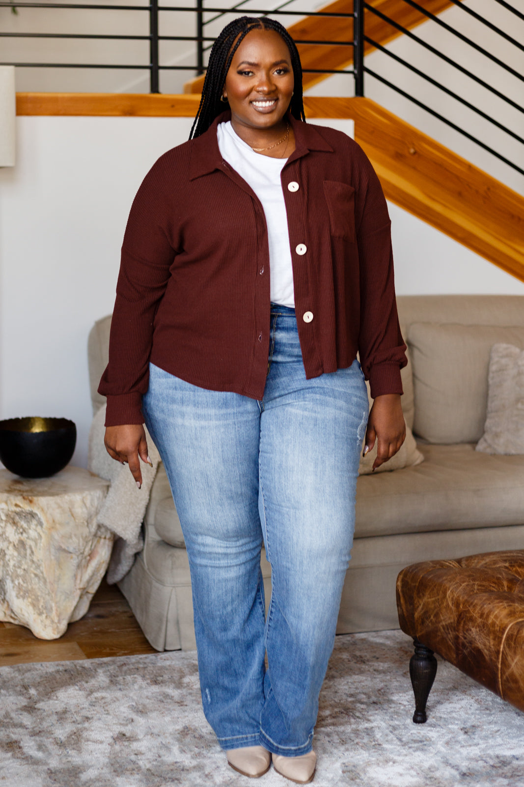 Wild Is The Wind Shacket at Curbside Boutique