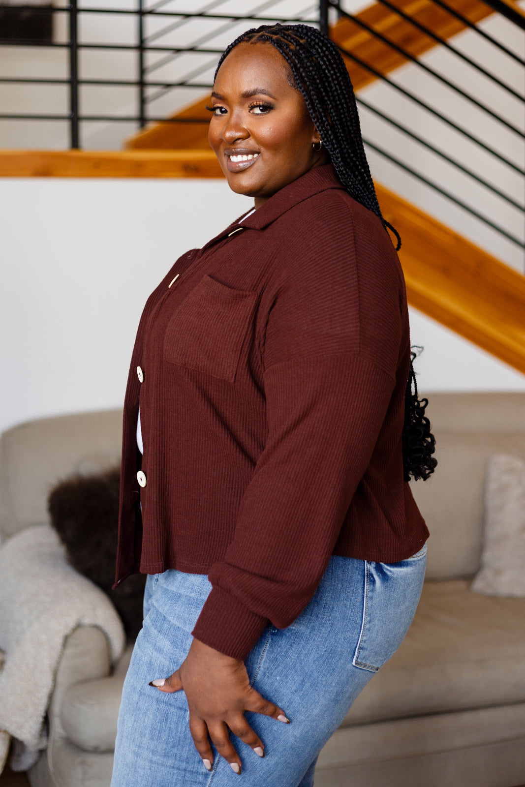 Wild Is The Wind Shacket at Curbside Boutique