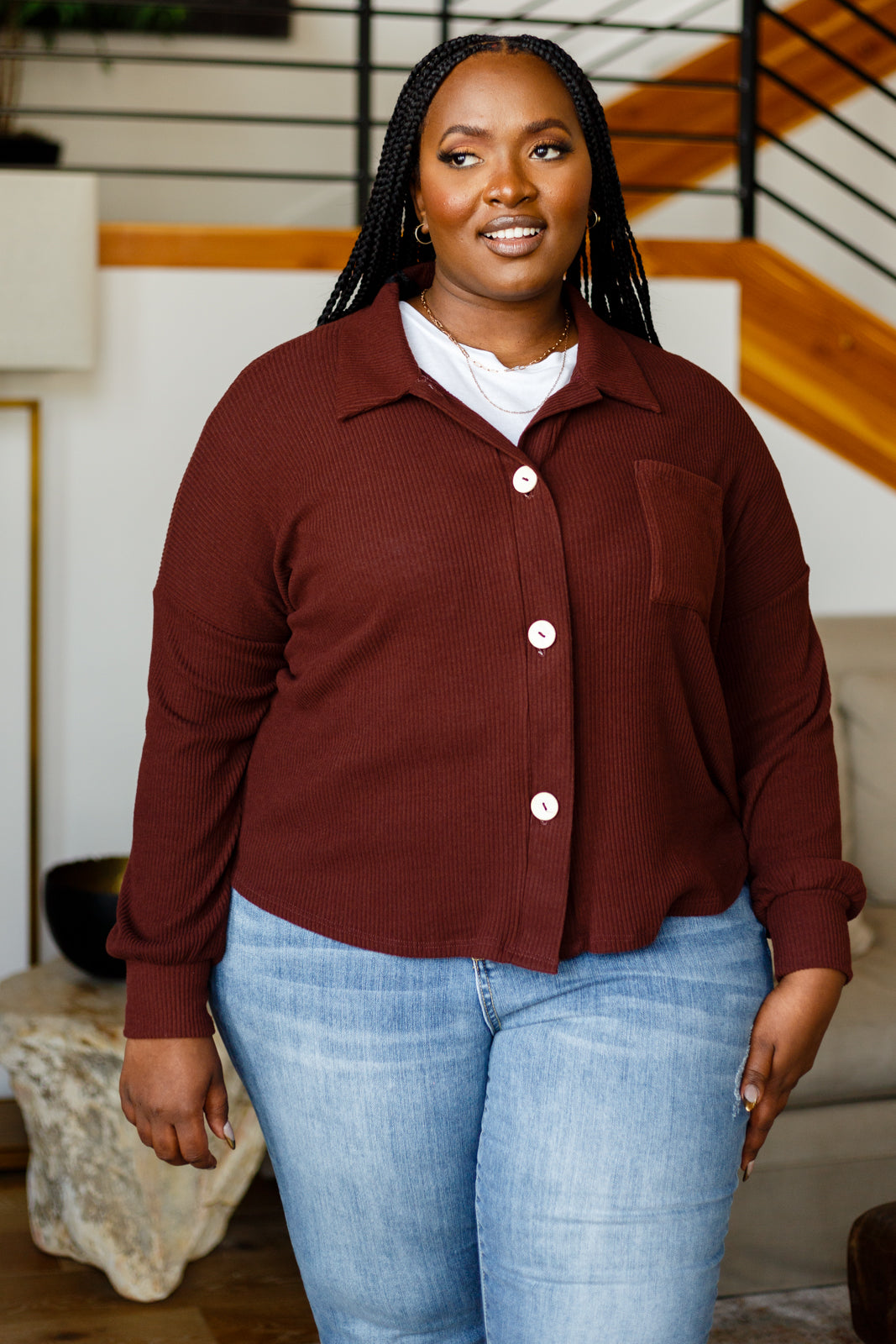 Wild Is The Wind Shacket at Curbside Boutique