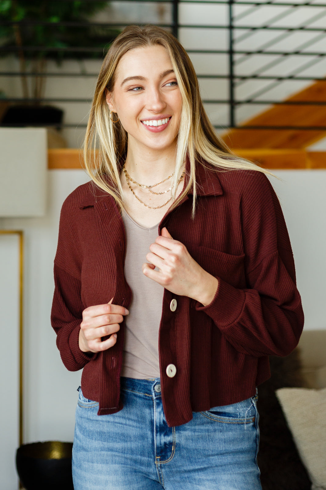 Wild Is The Wind Shacket at Curbside Boutique