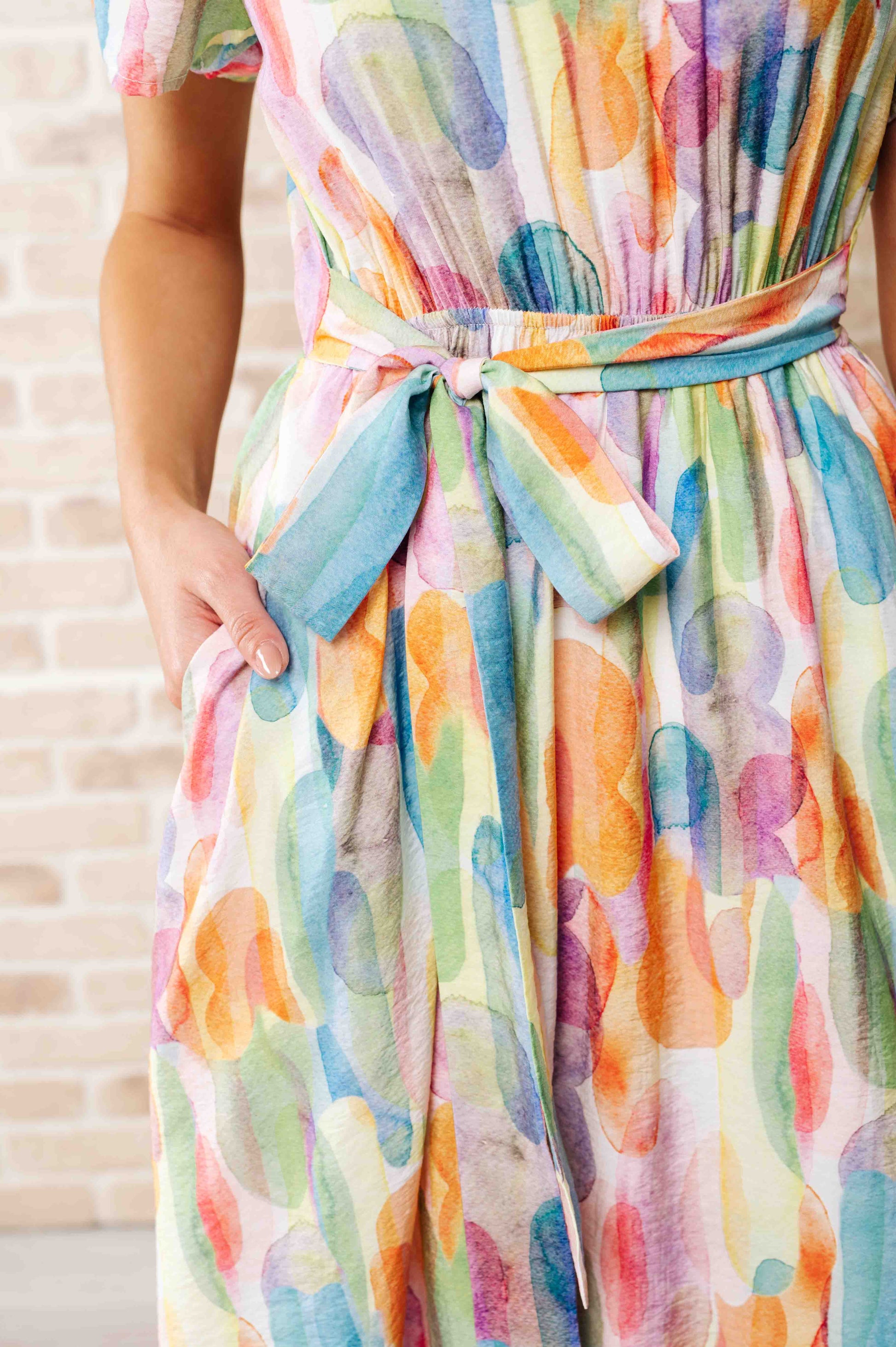 Young, Wild & Free Round Neck Dress at Curbside Boutique